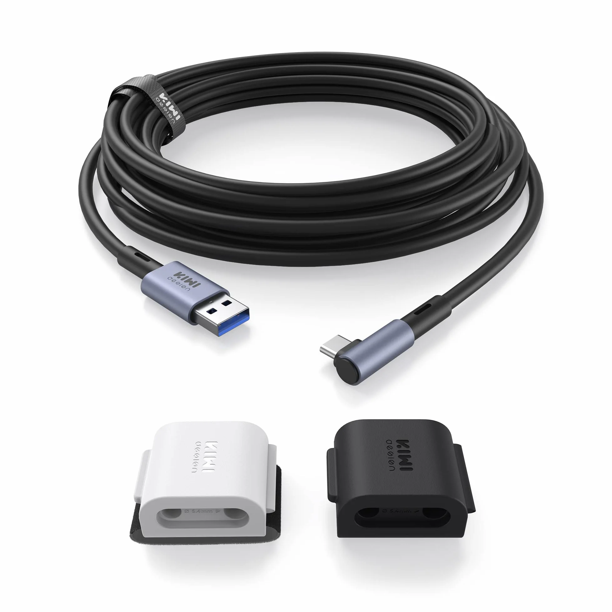 KIWI design Kabel łączący 5 metrów kompatybilny z Quest 3/2, z klipsem na kabel
