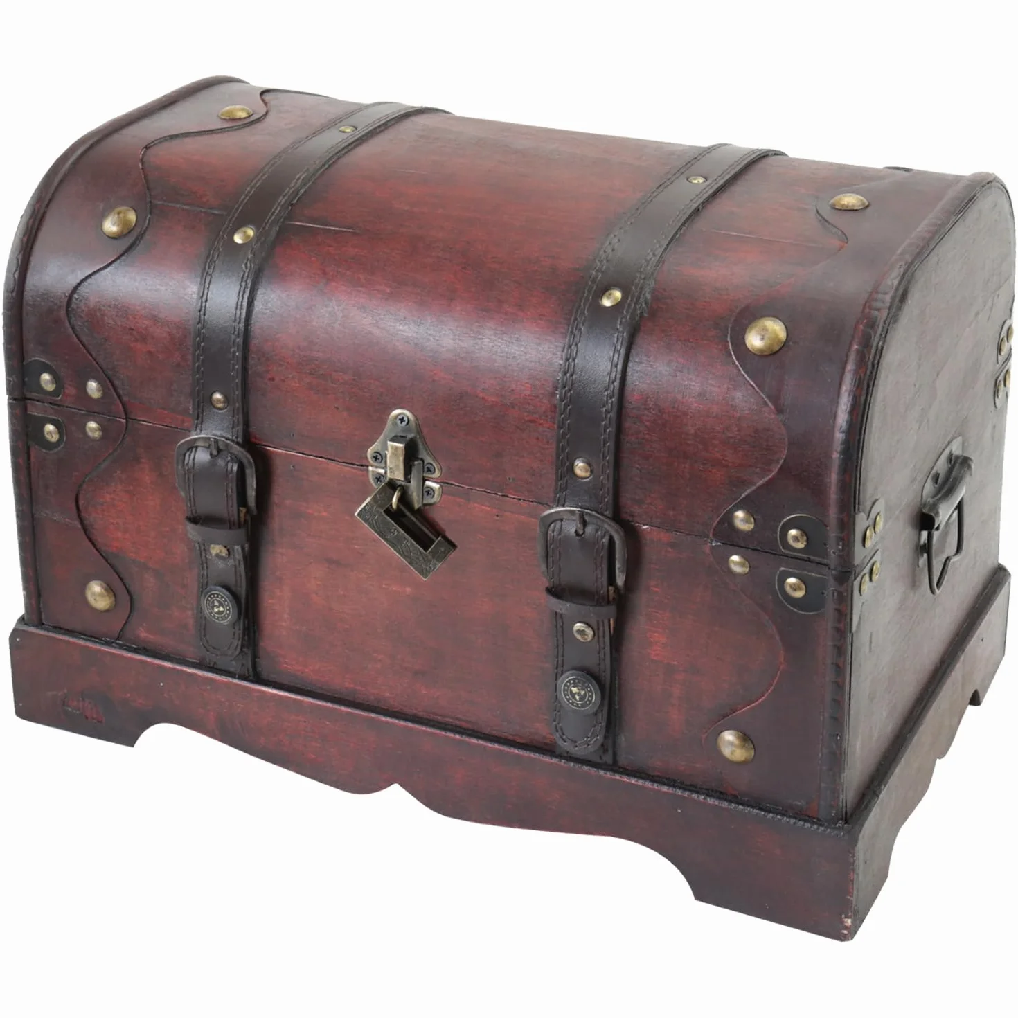 Drewniana skrzynia na skarby z zamkiem HMF 6403-140 40x23x27 cm