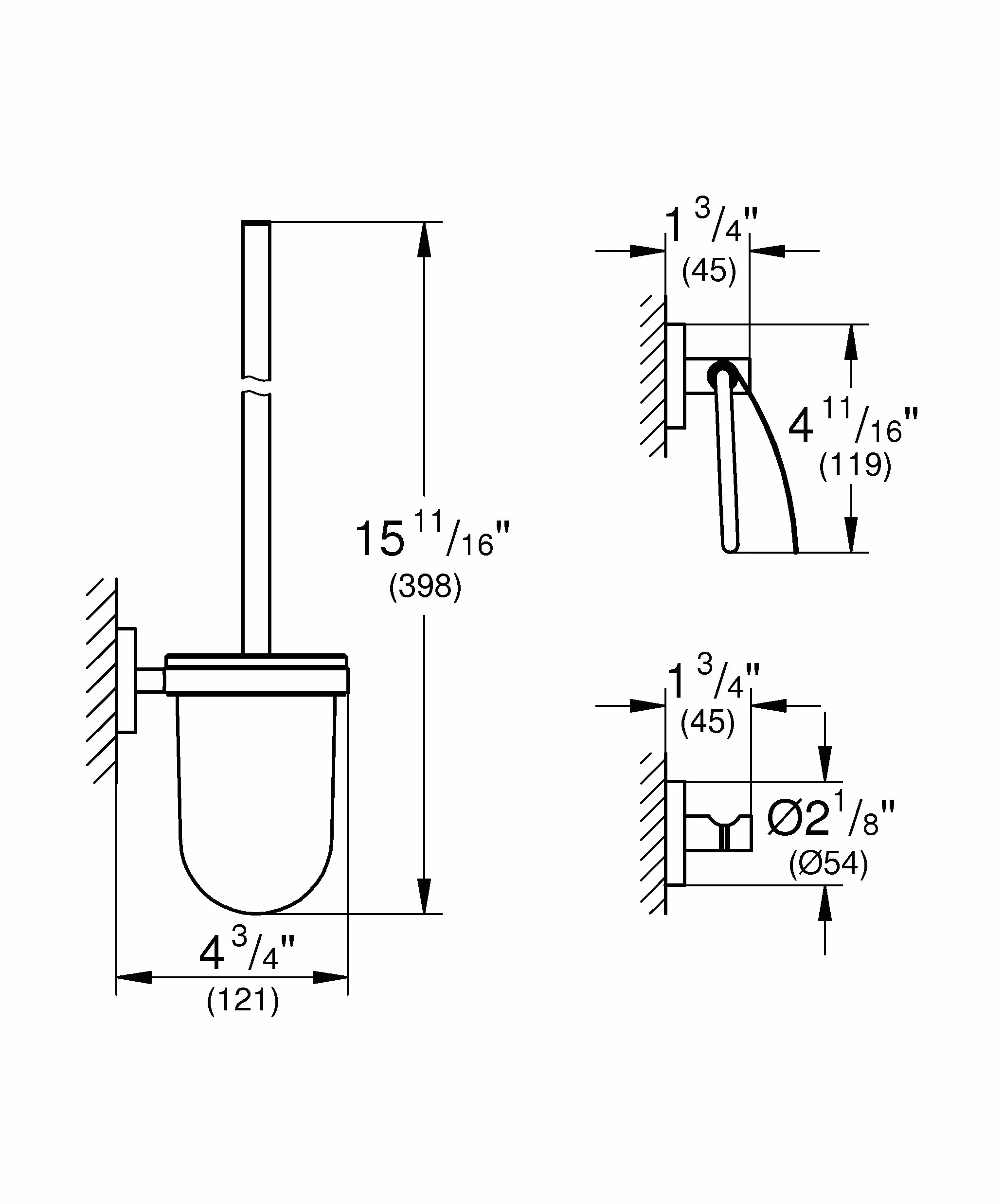 GROHE Essentials Zestaw akcesoriów łazienkowych 3 w 1