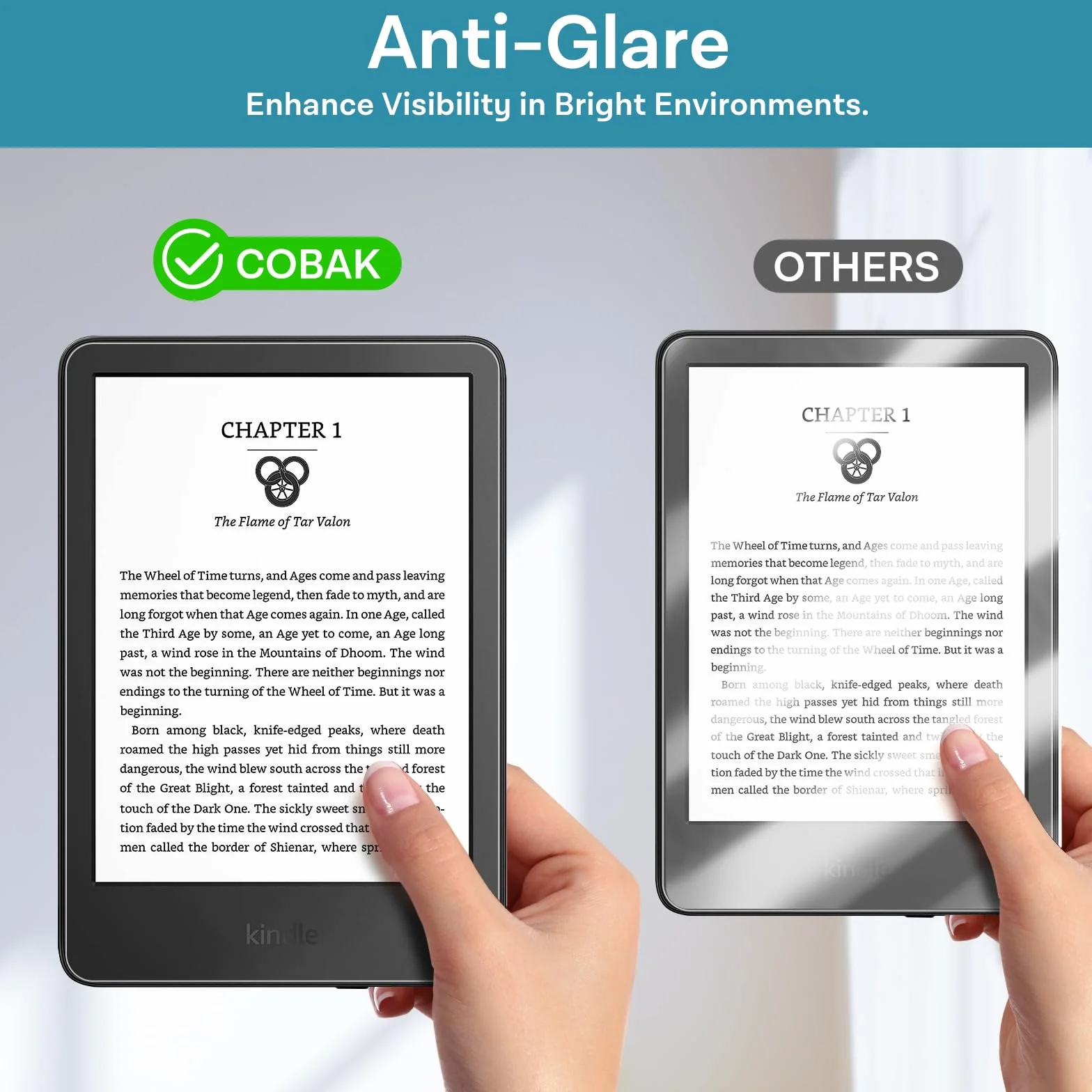 CoBak 3 sztuki nieoślepiających, matowa ochrona ekranu do 6-calowego Kindle 11. generacji 2022, Kobo Nia i PocketBook – wysoka przejrzystość, odporność na odciski palców – folia PET bez temperowania