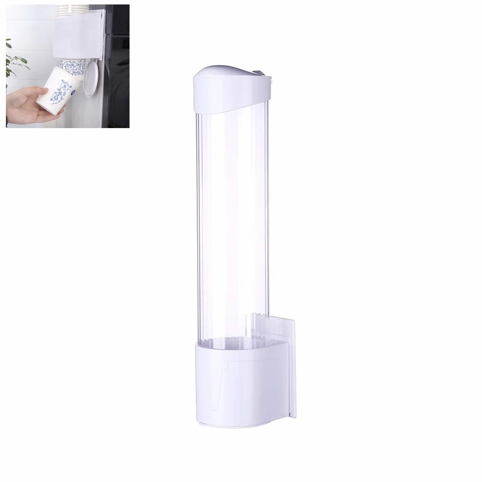 Dozownik kubkow papierowych na ścianę plastikowy 7,5 cm 60-80 filiżanek