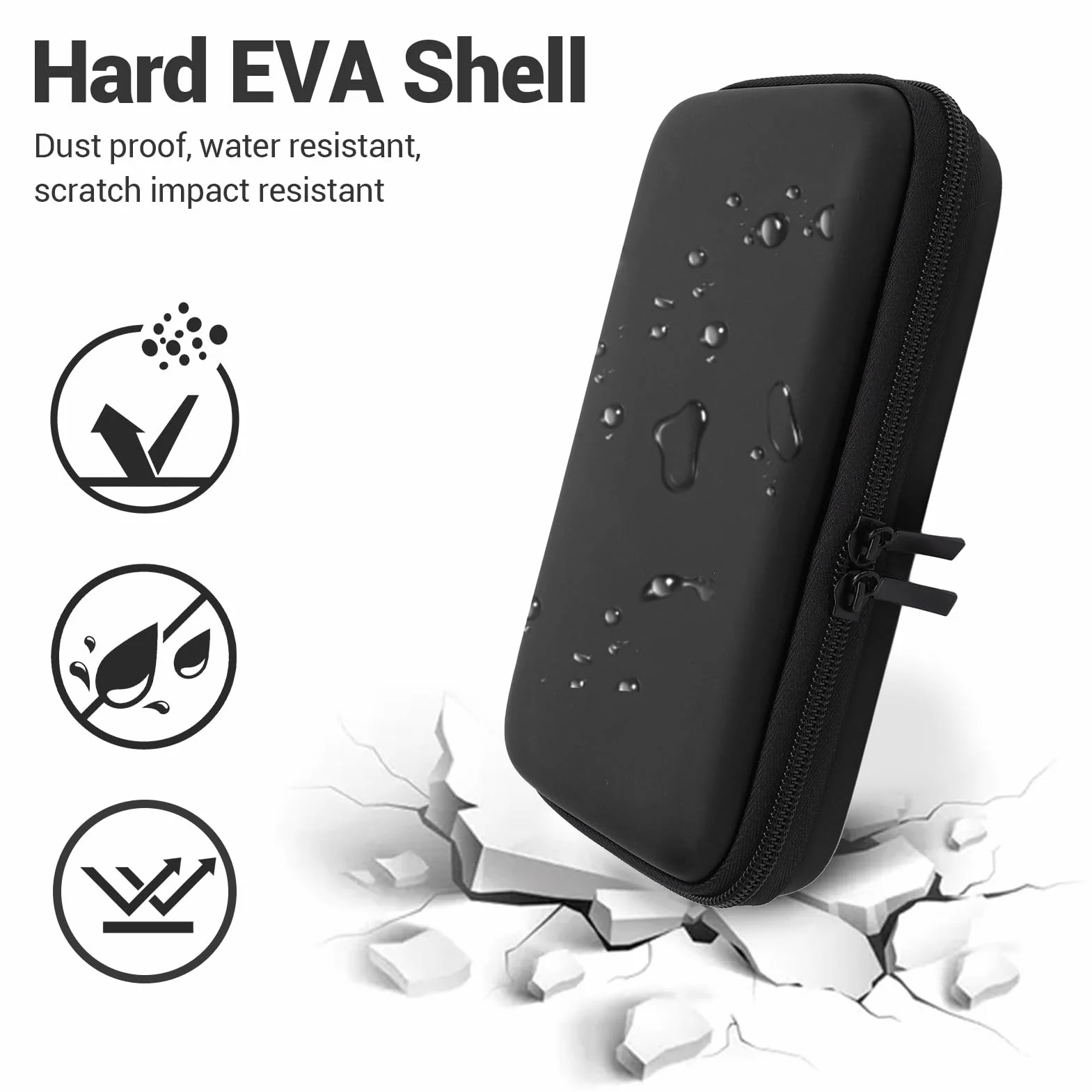 Hard Shell Travel z 8 Szczelinami i Magazynem Akcesoriów dla 3DS XL/2DS XL/DS Lite/DSI XL Console (czarny) (BLACK)