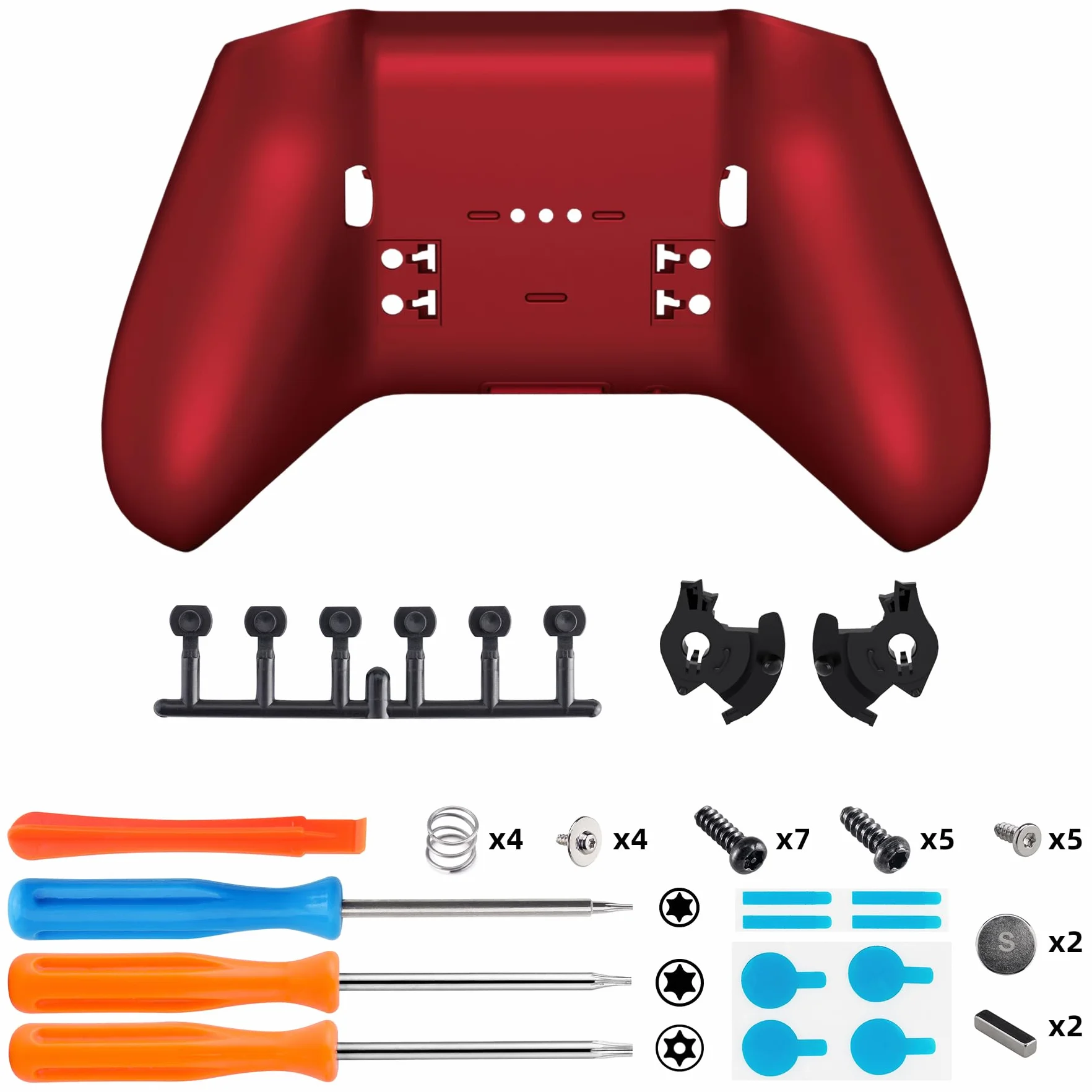 eXtremeRate Zapasowa dolna obudowa do kontrolera Xbox Elite Series 2, szkarłatna czerwona tylna obudowa do Xbox Elite Series 2 Core Model 1797