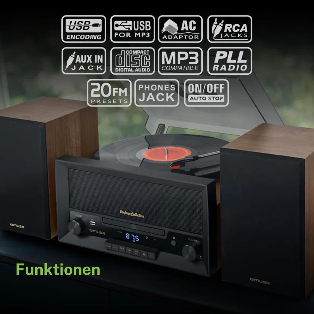 MUSE MT-120 MB Mikrosystem stereo z głośnikami
