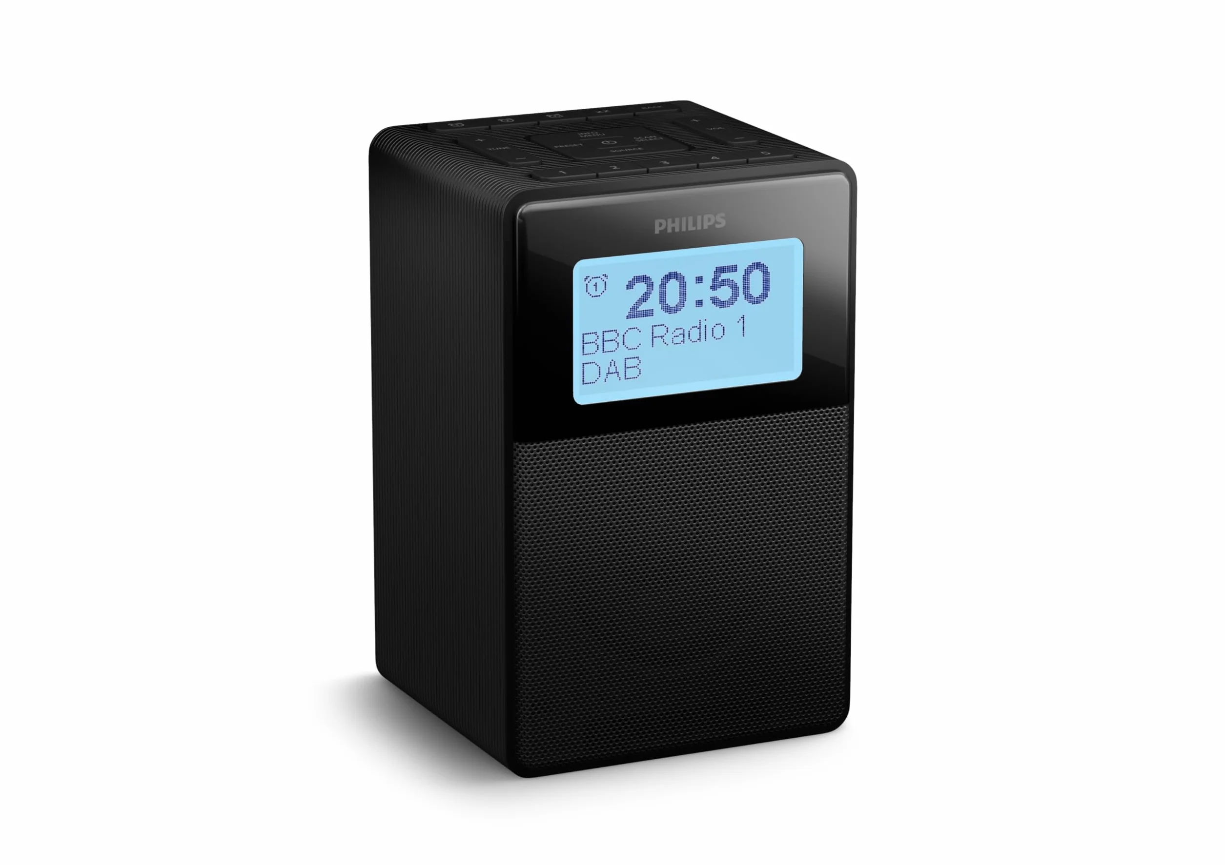Philips TAR5100 Radio Dab/FM z zegarem odpornym na zachlapanie Bluetooth na bazie zrównoważonego materiału PCR