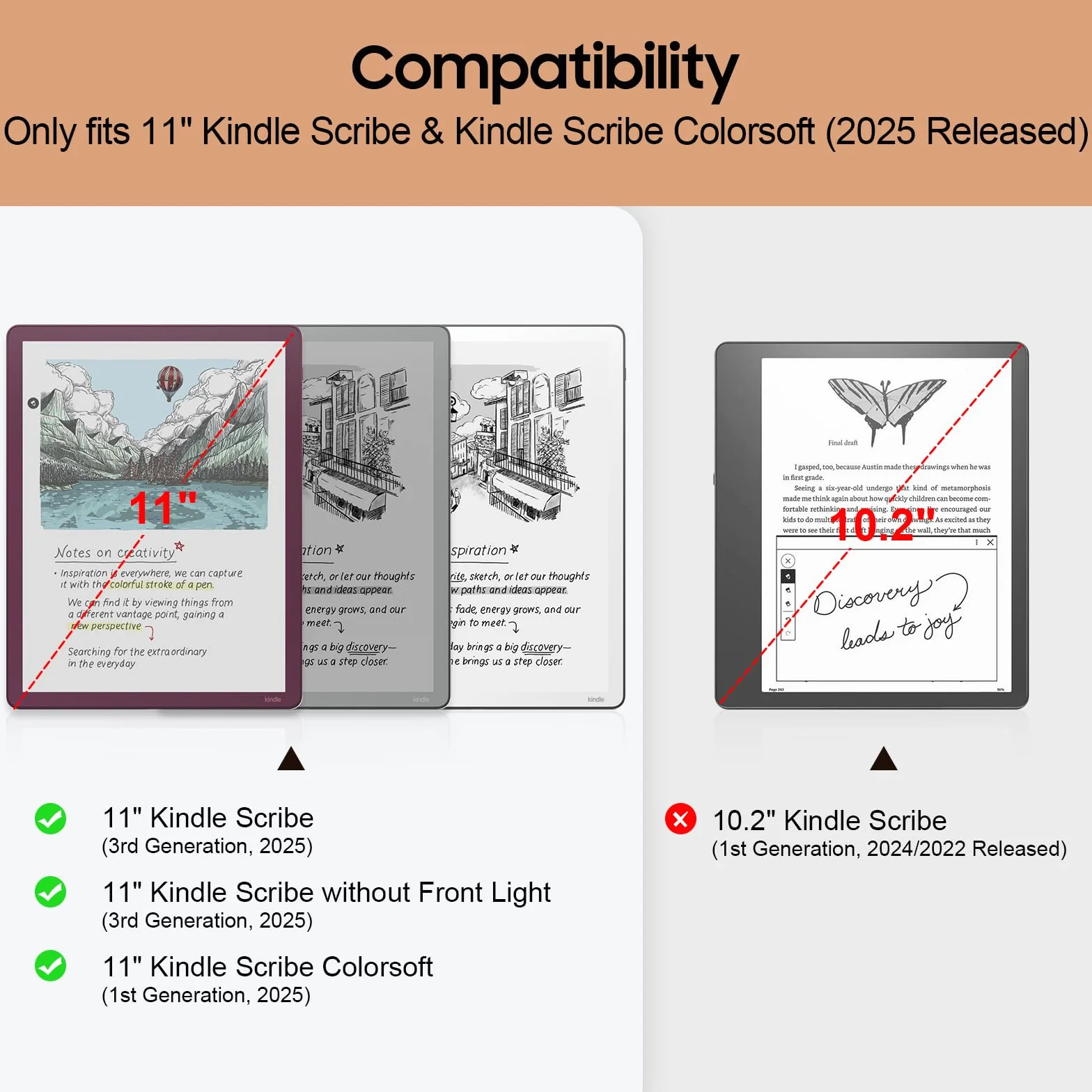 FINTIE Etui na Kindle Scribe (3. generacji, 2025) i Kindle Scribe Colorsoft (1. generacji, 2025) z uchwytem na długopisy - cienka lekka osłona ochronna z automatycznym budzeniem/snu, (fioletowy)