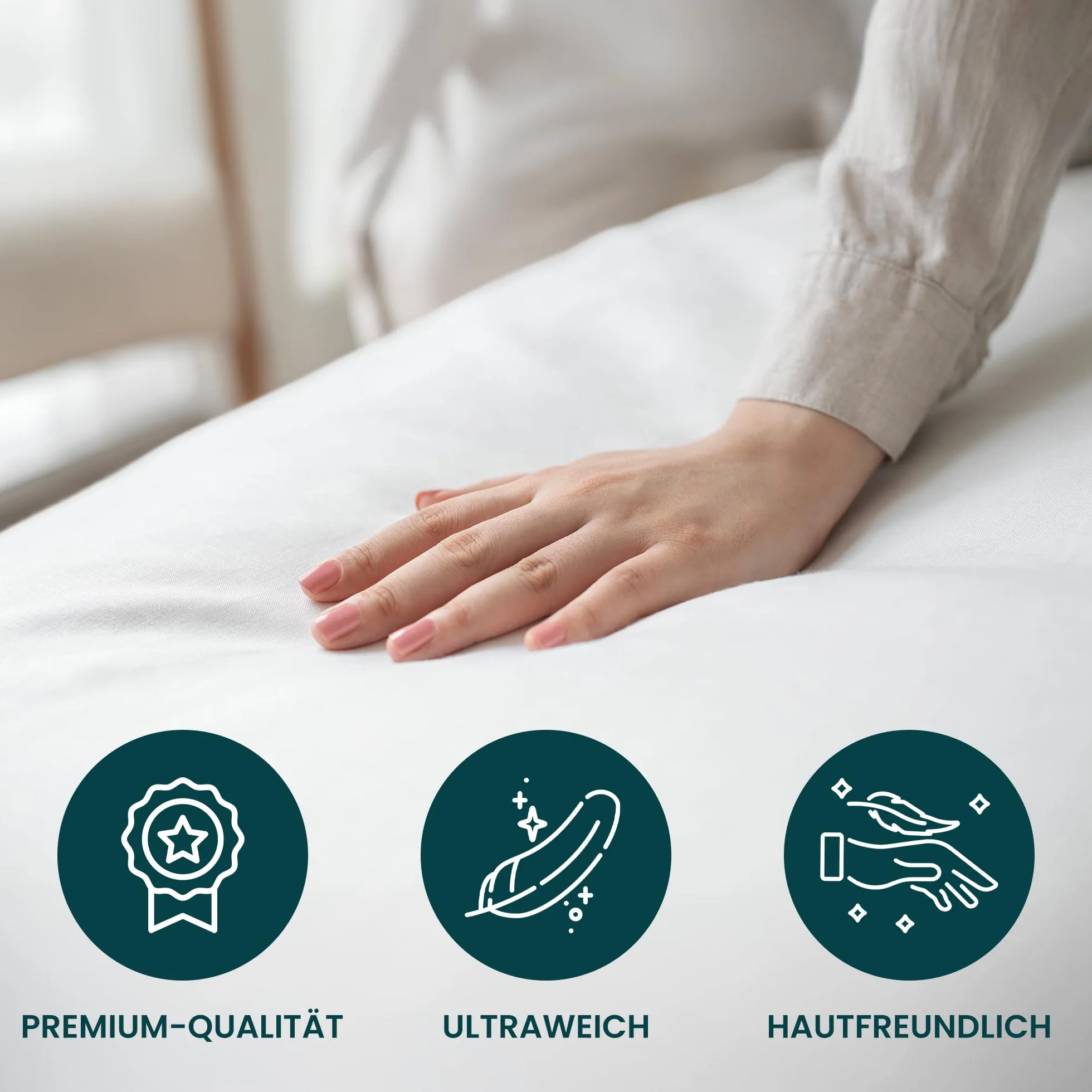 Ochraniacz na materac Molton Öko-Tex 100% bawełna biały 1 sztuka