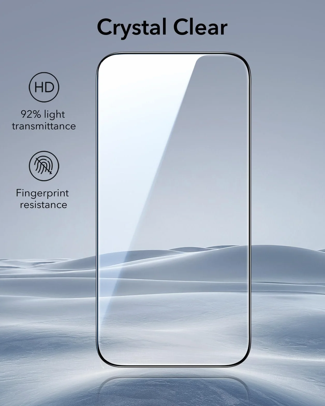 ESR Do iPhone 17 Pro szkło pancerne 3 sztuki [szybka instalacja w 3 sekundy] ochrona wojskowa, twardość 9H, pełne szkło hartowane z tacką UltraFit