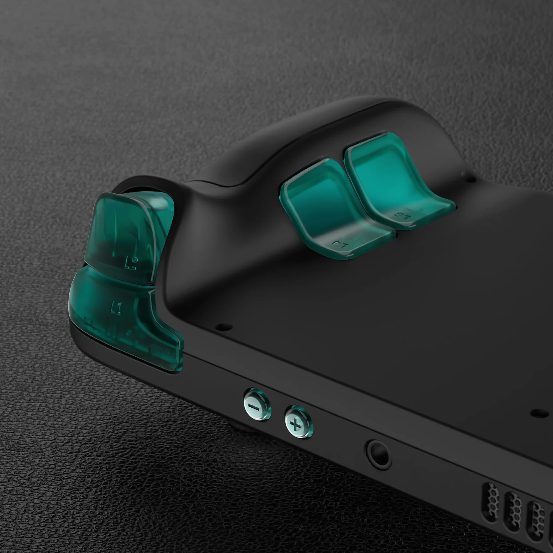 Zamiennik eXtremeRate Szmaragdowo Zielony Pełny Zestaw Przycisków dla Steam Deck, Niestandardowy Panel ABXY D-pad Trackpad Bumpers Triggers Przyciski i Śrubokręty dla Steam Deck Przenośna Konsola — Konsola Nie Jest Dołączona