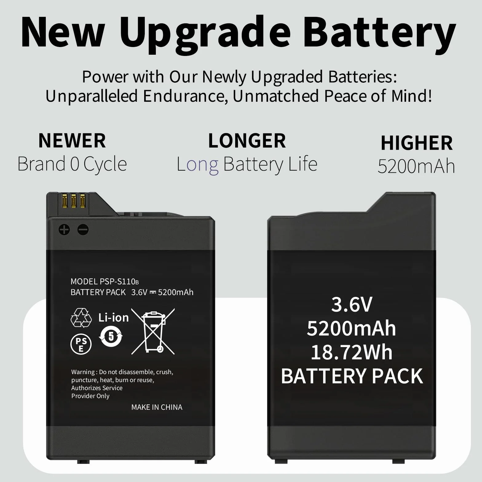 Akumulator 5200 mAh PSP-S110 do Sony PSP 3000 / PSP Slim 2000