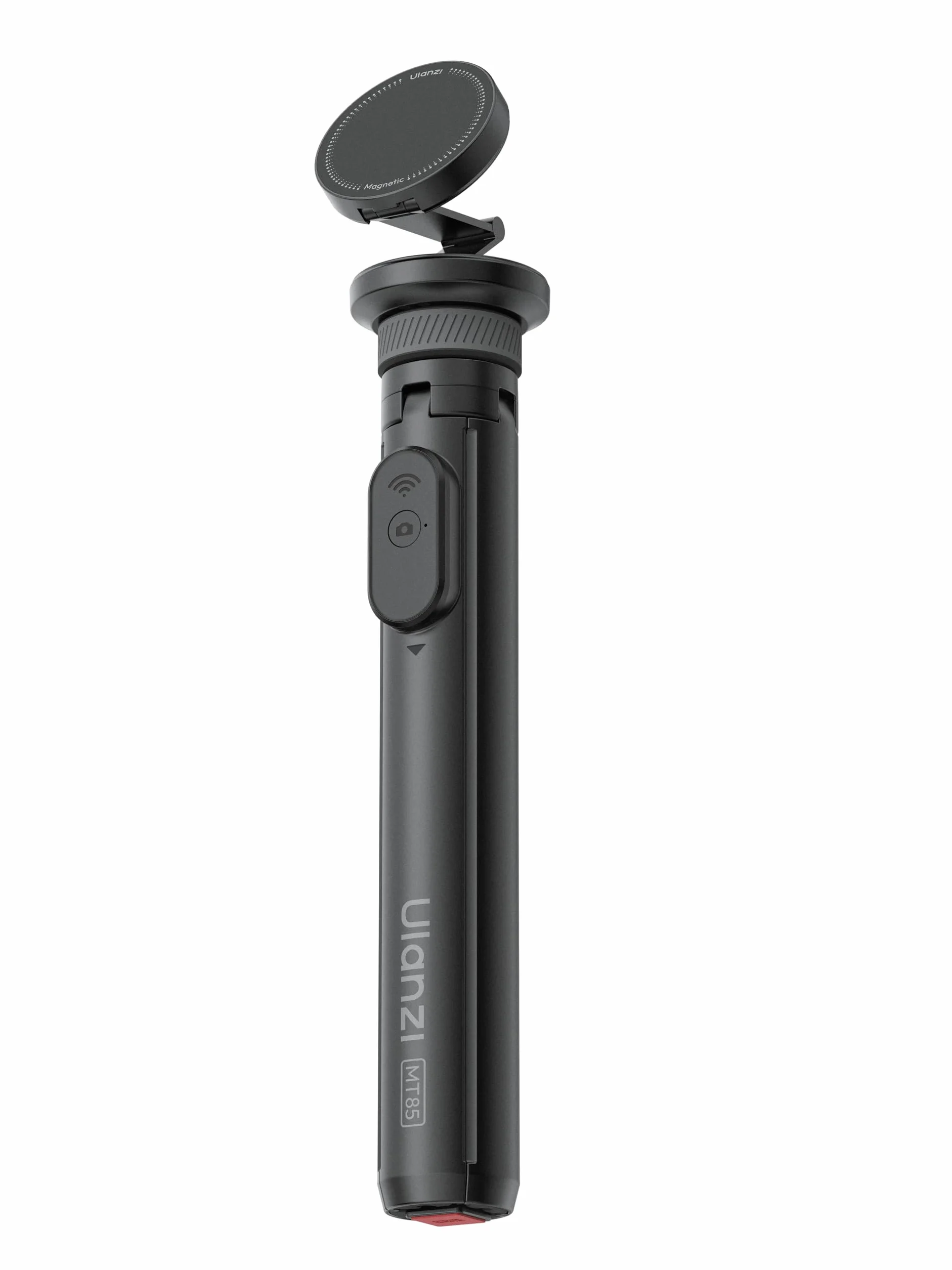ULANZI MT85 59" Statyw magnetyczny, rozkładany, czteronożny, kijek do selfie Bluetooth 150 cm, automatycznie otwierany/zamykany, magnes 25N, kompatybilny z iPhone'em 17 16 15 14 13 12 Magsafe Samsung