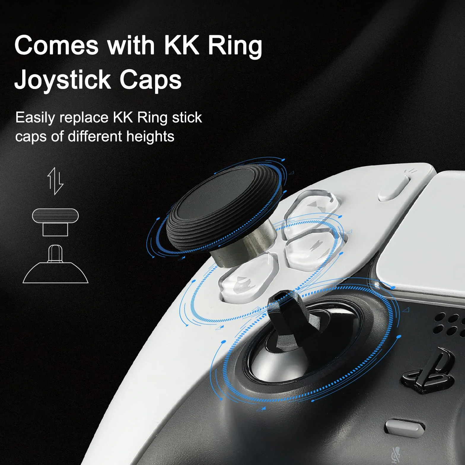 AKNES GuliKit TMR Elektromagnetyczne Joysticki do Kontrolera Xbox Series X/S, Akcesoria do wymiany drążków do Kontrolera Xbox Series X/S, Nasadki na kciuki w zestawie