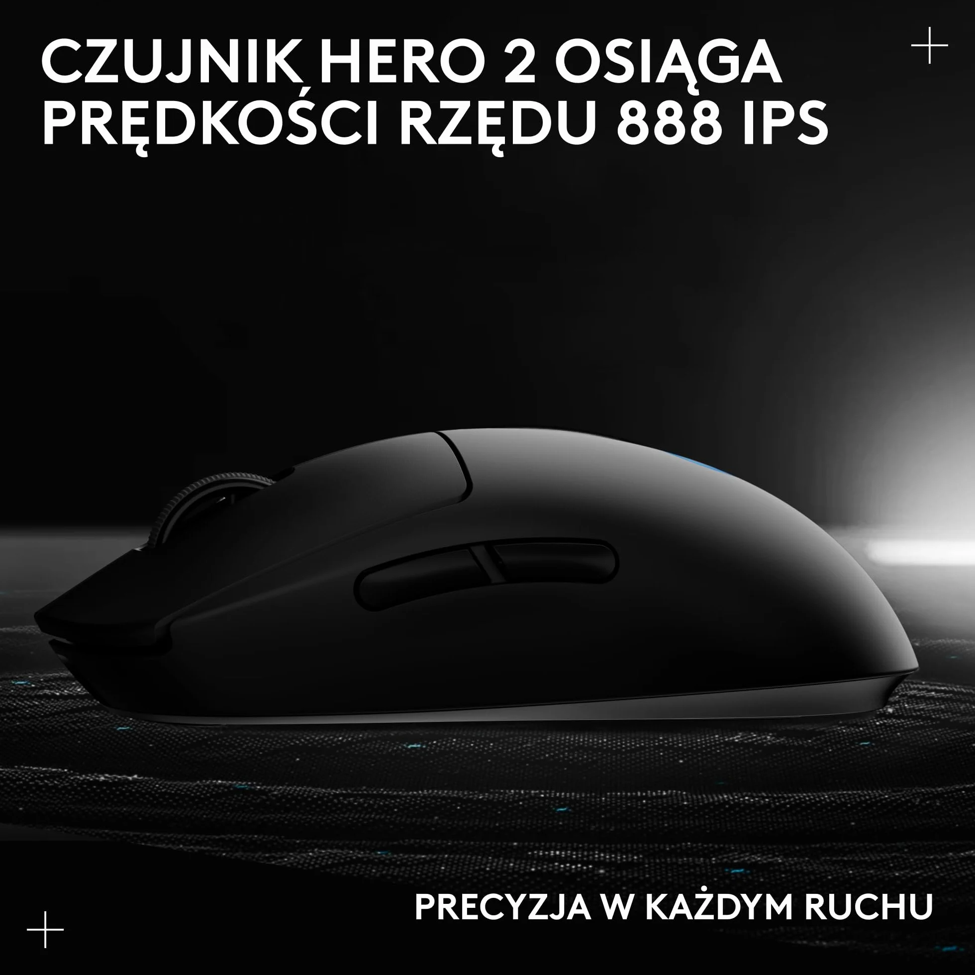 Logitech G PRO 2 LIGHTSPEED, bezprzewodowa mysz do gier, oburęczna, z maks. 4 konfigurowalnymi, przełączanymi magnetycznymi przyciskami bocznymi, czujnikiem 44K DPI, ładowaniem USB-C, PC/Mac - Czarny