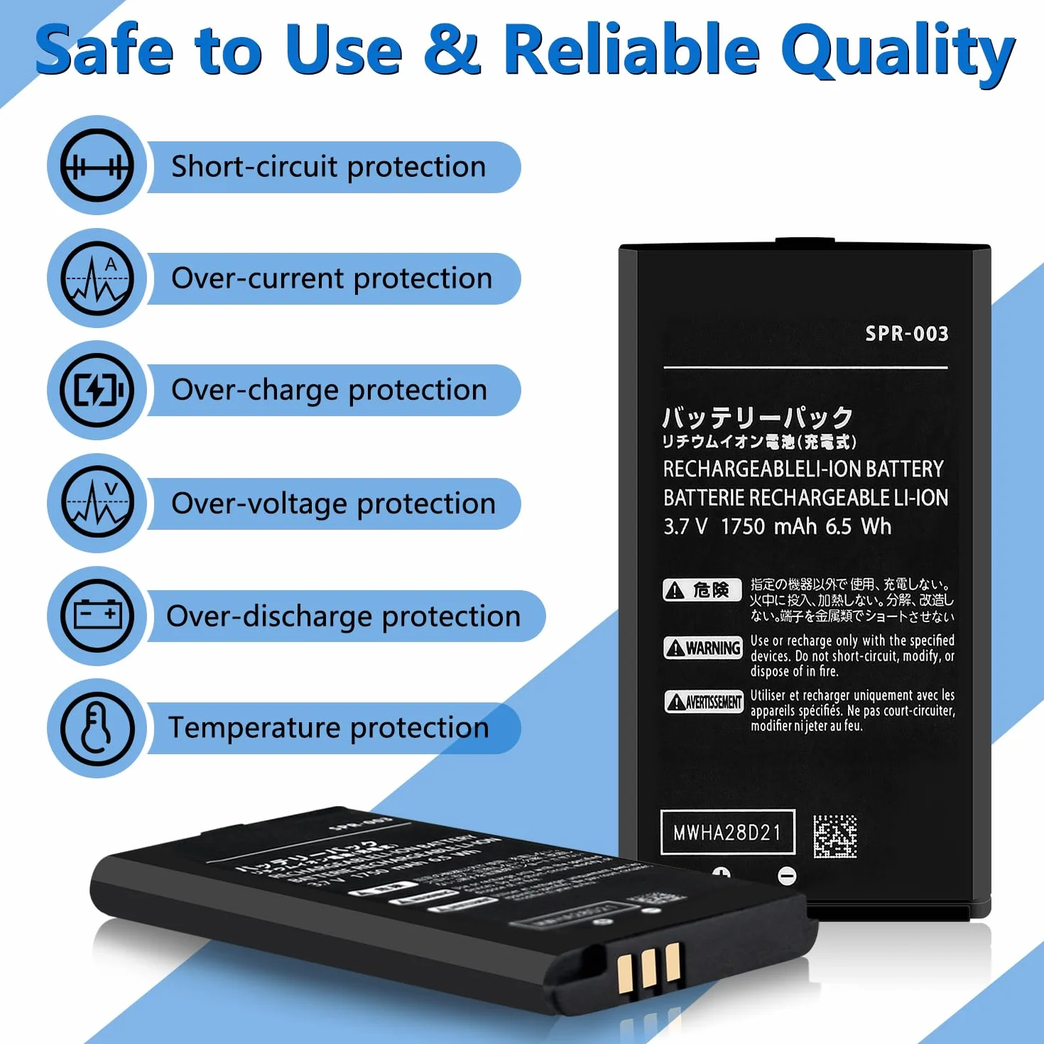 OSTENT 1750 mAh 3,7 V akumulator litowo-jonowy do konsoli Nintendo New 3DS LL/XL