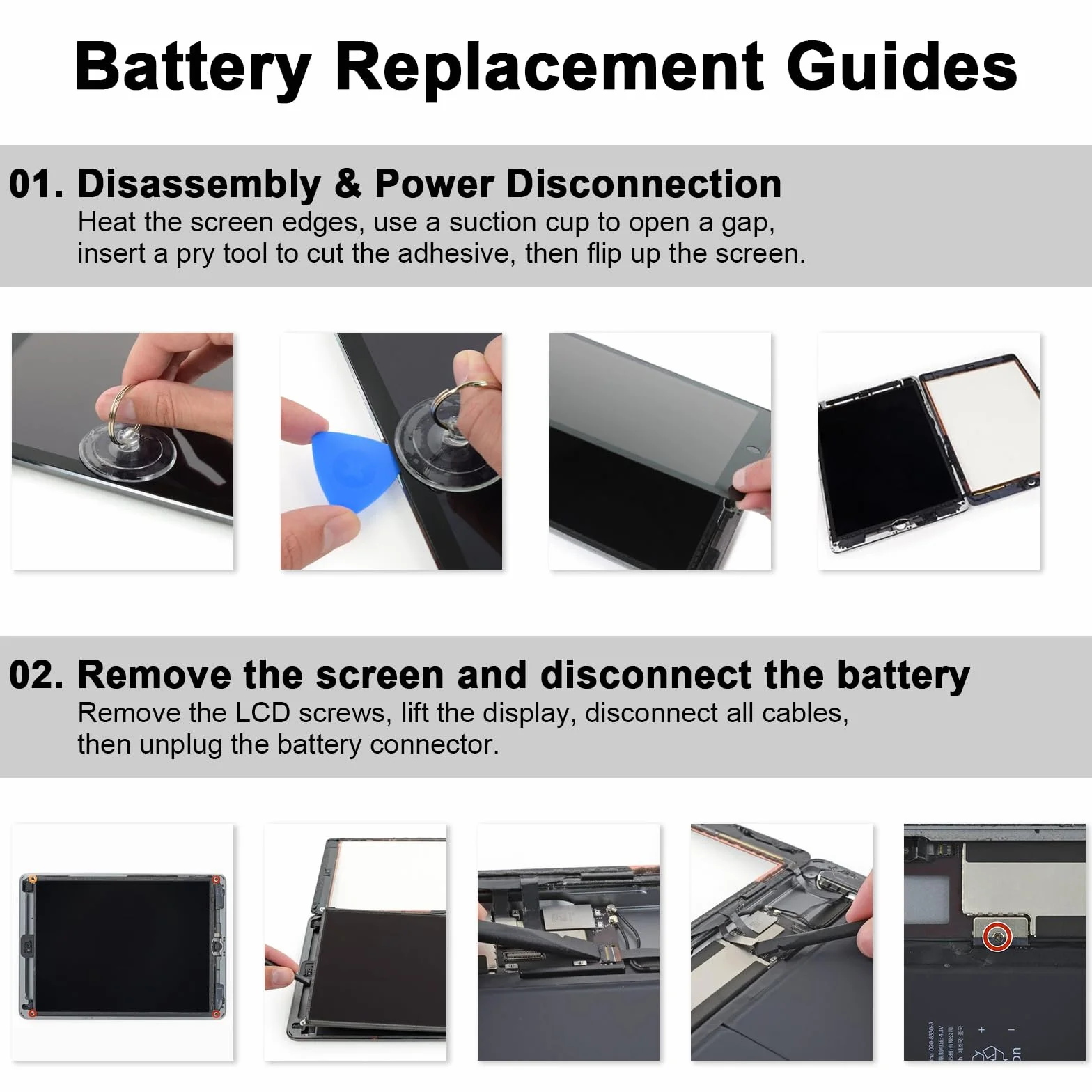 K KYUER A1484 Tablet Bateria Compatible with iPad 5 6 7 A1822 A1823 A1893 A1954 A2197 A2200 A2198 A2199 Air A1474 A1475 A1476 MD785LL/A MD786LL/A MD787LL/A MF539LL/A MF534LL/A MF532LL/A MR7G2LL/A