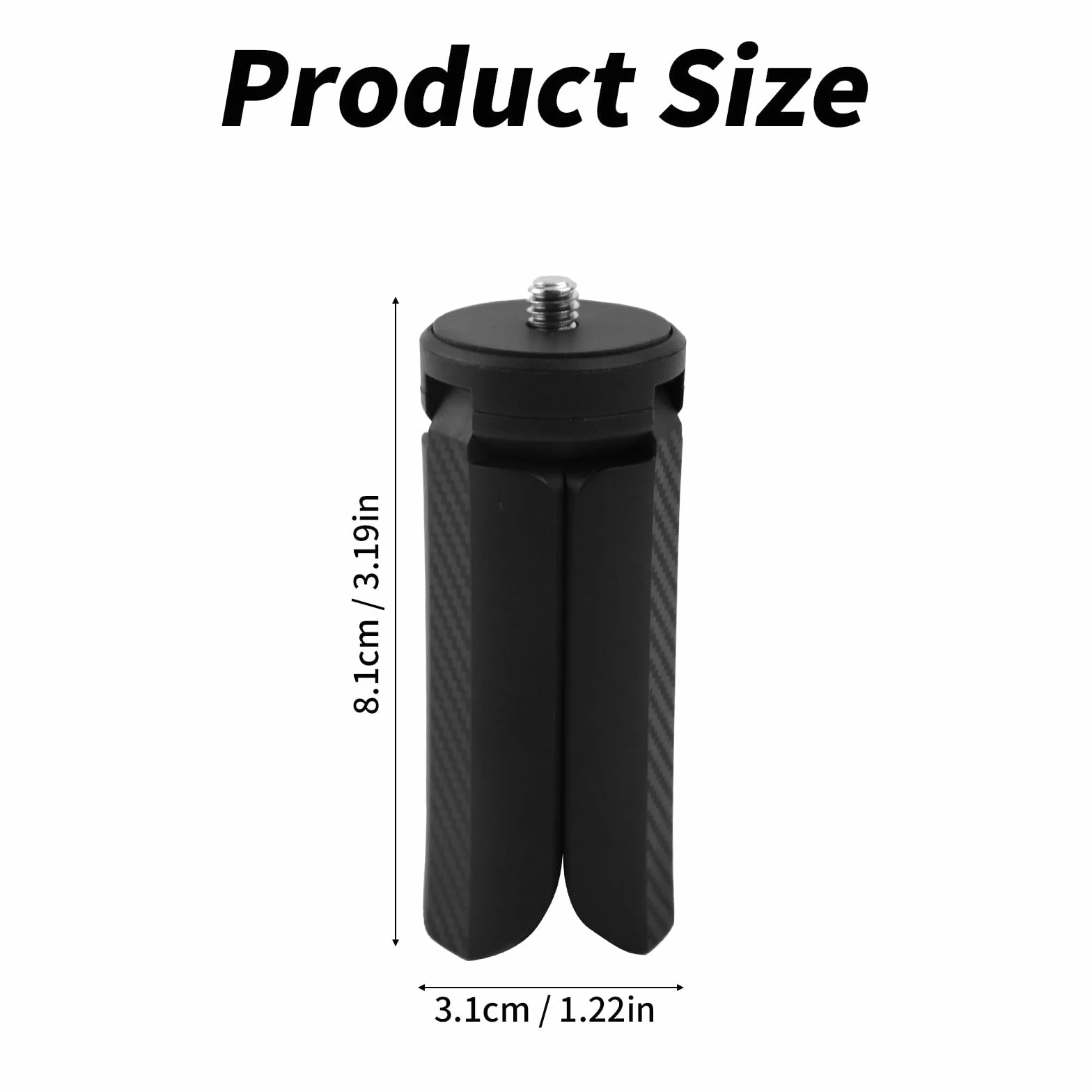 Gosknor Przenośny Statyw do DJI Osmo Pocket 3 i 2, 0,64cm Gwintowany Interfejs Miniaturowy Czarny Uchwyt Kompatybilny z Osmo Pocket 3 i 2 Mocowanie Stołowe