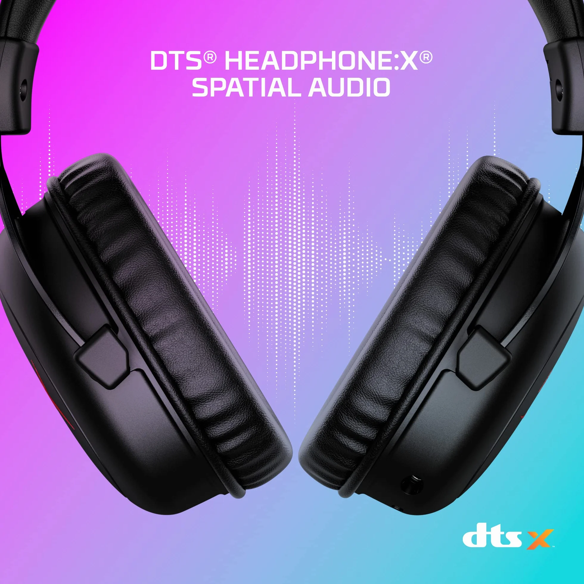 HyperX Cloud II Core Wireless - Zestaw słuchawkowy do gier PC, DTS Headphone: X Space Audio, Memory Pads, Czarny