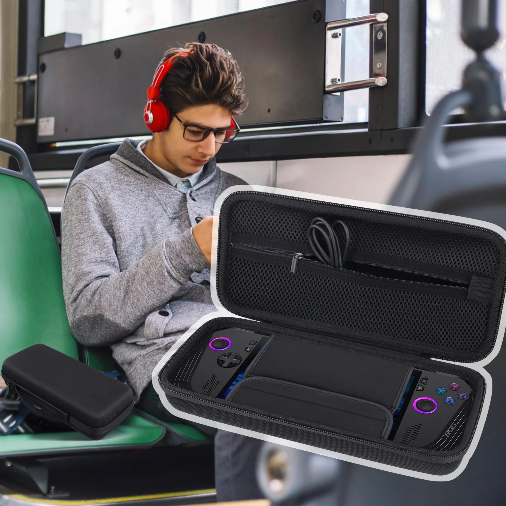 co2CREA Etui podróżne do konsoli ASUS ROG Ally X 2024, Czarny