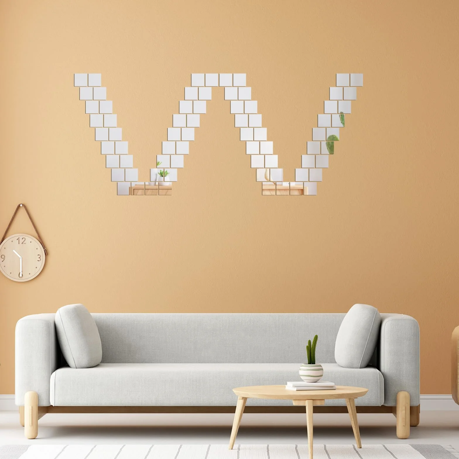50 sztuk małych luster, 5 x 5 cm, kwadratowe, samoprzylepne naklejki na lustro, mini do majsterkowania, kwadratowe lustro, mozaika, do samodzielnego wykonania, dekoracja ścienna, łazienka