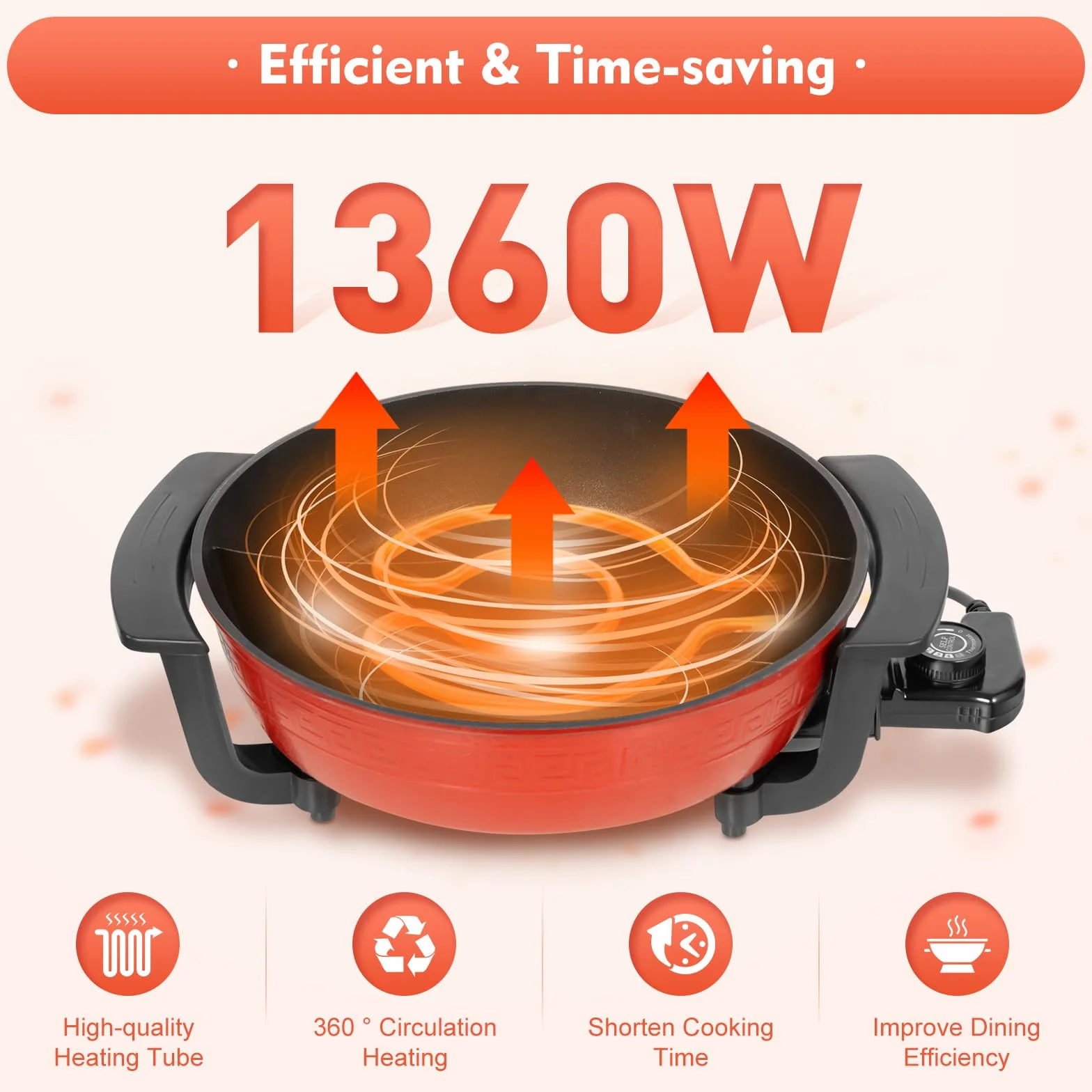 Elektryczna płyta grzewcza Twin Shabu indukcyjna 220 V 6 l z powłoką zapobiegającą przywieraniu