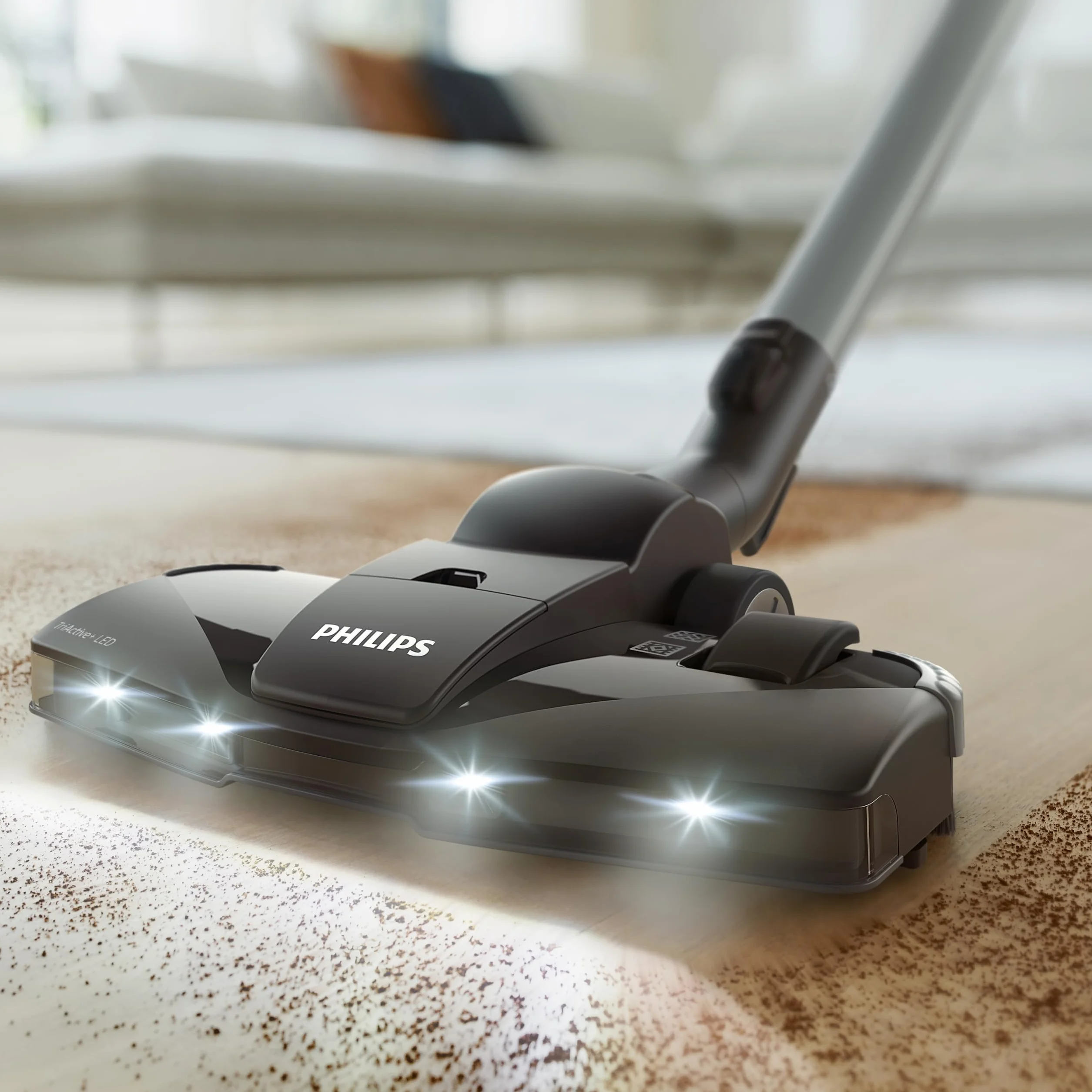 Philips Odkurzacz bezworkowy serii 7000 PowerCyclone 8 900W TriActive+ LED Filtr antyalergiczny Czarny