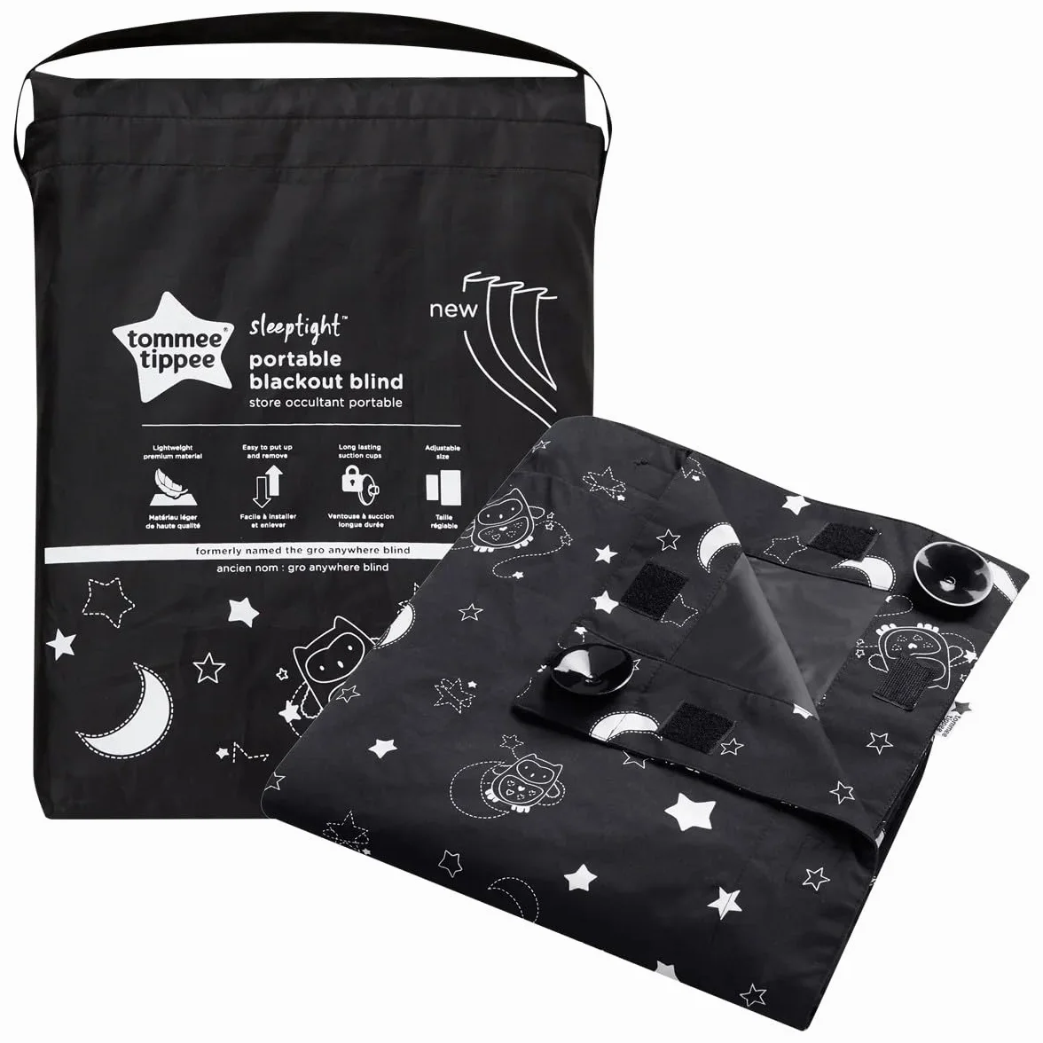 Tommee Tippee Sleeptime przenośna roleta zaciemniająca z przyssawkami, regulowana i lekka, regularna, 130 x 99 cm