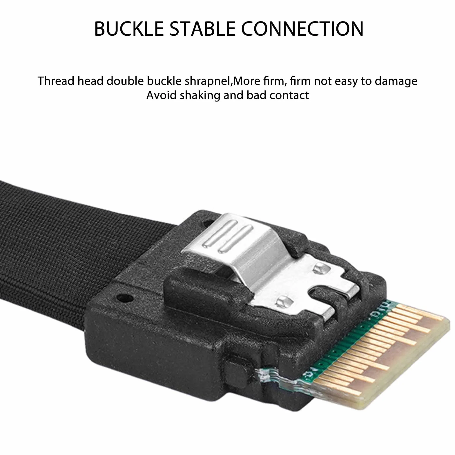 Kabel SAS, SFF-8654 do 4 SATA 7Pin Server Disk Array Cable SF-103 Wbudowany Slim SAS, Mini PVC Akcesoria komputerowe. (1 m / 3,3 stopy)