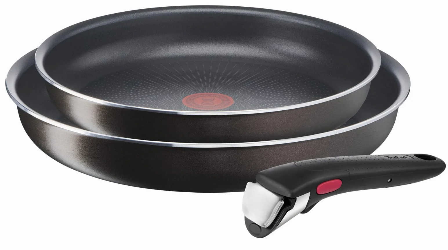 Tefal Ingenio Easy Plus Zestaw 2 Patelni, Aluminium Z Powłoką Nieprzywierającą, Czarny, 24/28 cm