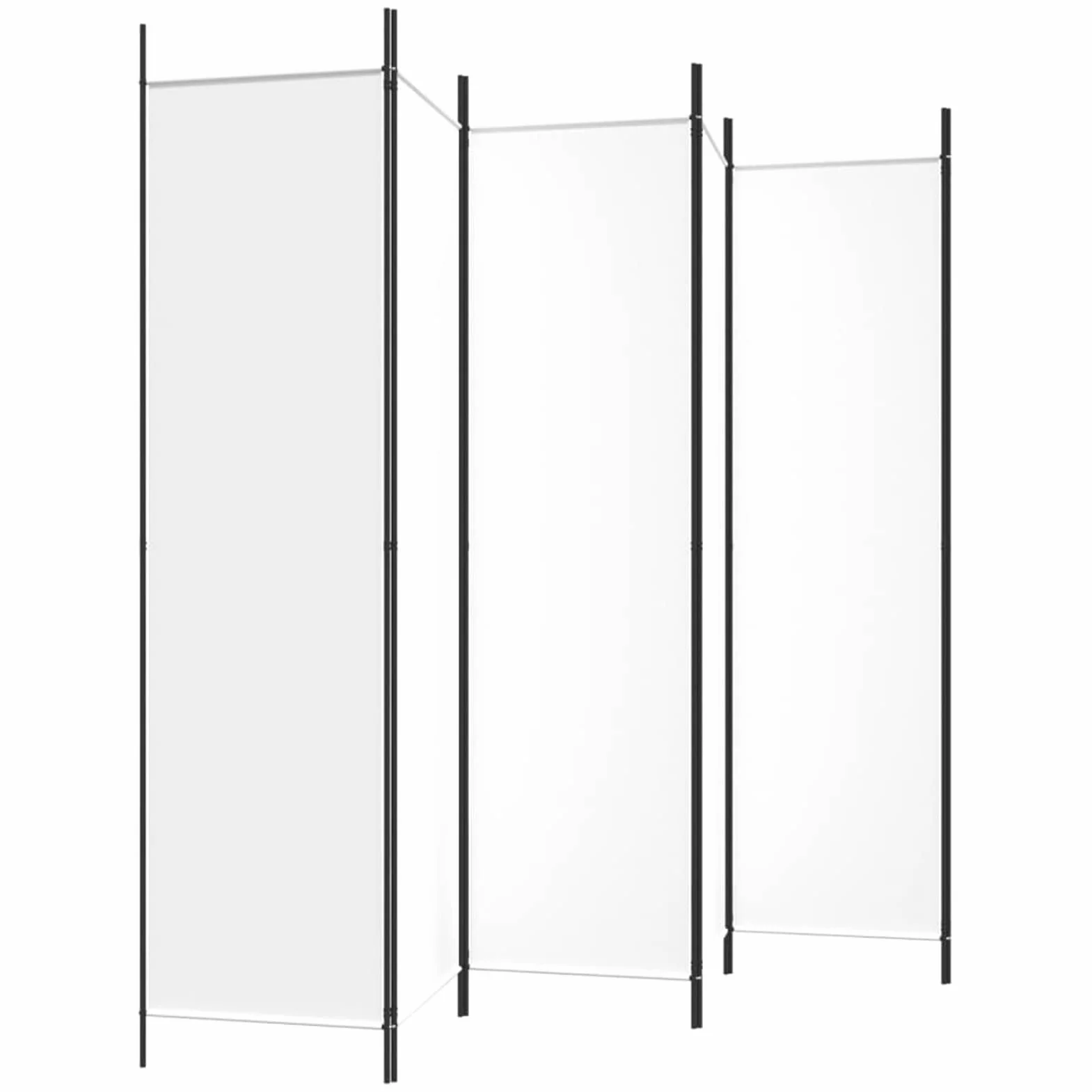 Biombo Przegroda 6-panelowa Biały 300x200 cm Rozdzielacz Pomieszczenia