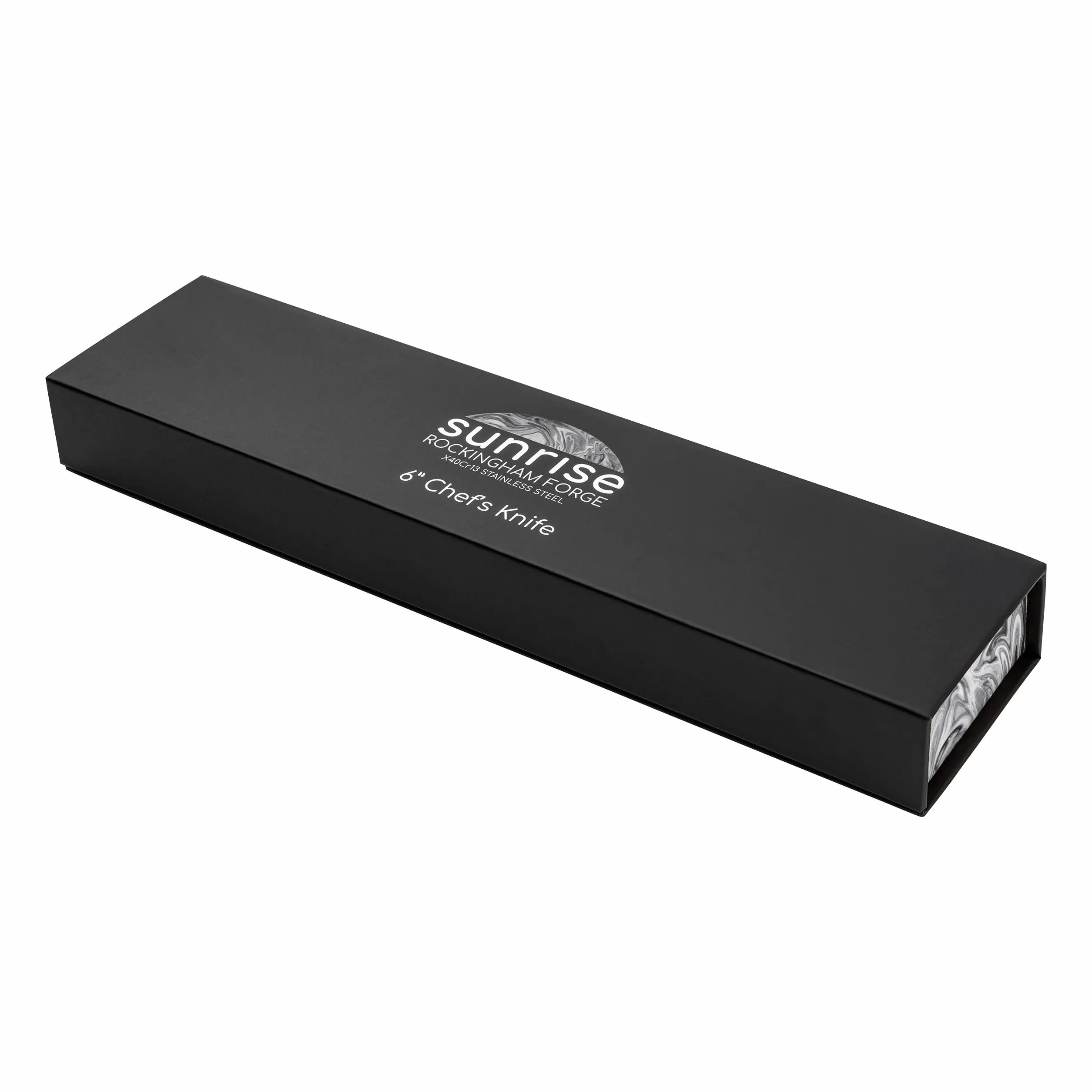 Nóż szefa kuchni Rockingham Forge Sunrise Collection 6", stal nierdzewna z uchwytami z żywicy, Jet Black