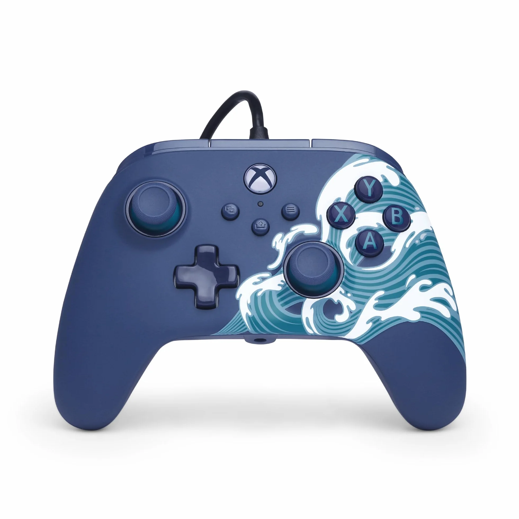 Kontroler przewodowy PowerA Advantage do konsoli Xbox Series X|S - Morska fala, Pałki z efektem Halla, kontroler do gier, Xbox Series X|S