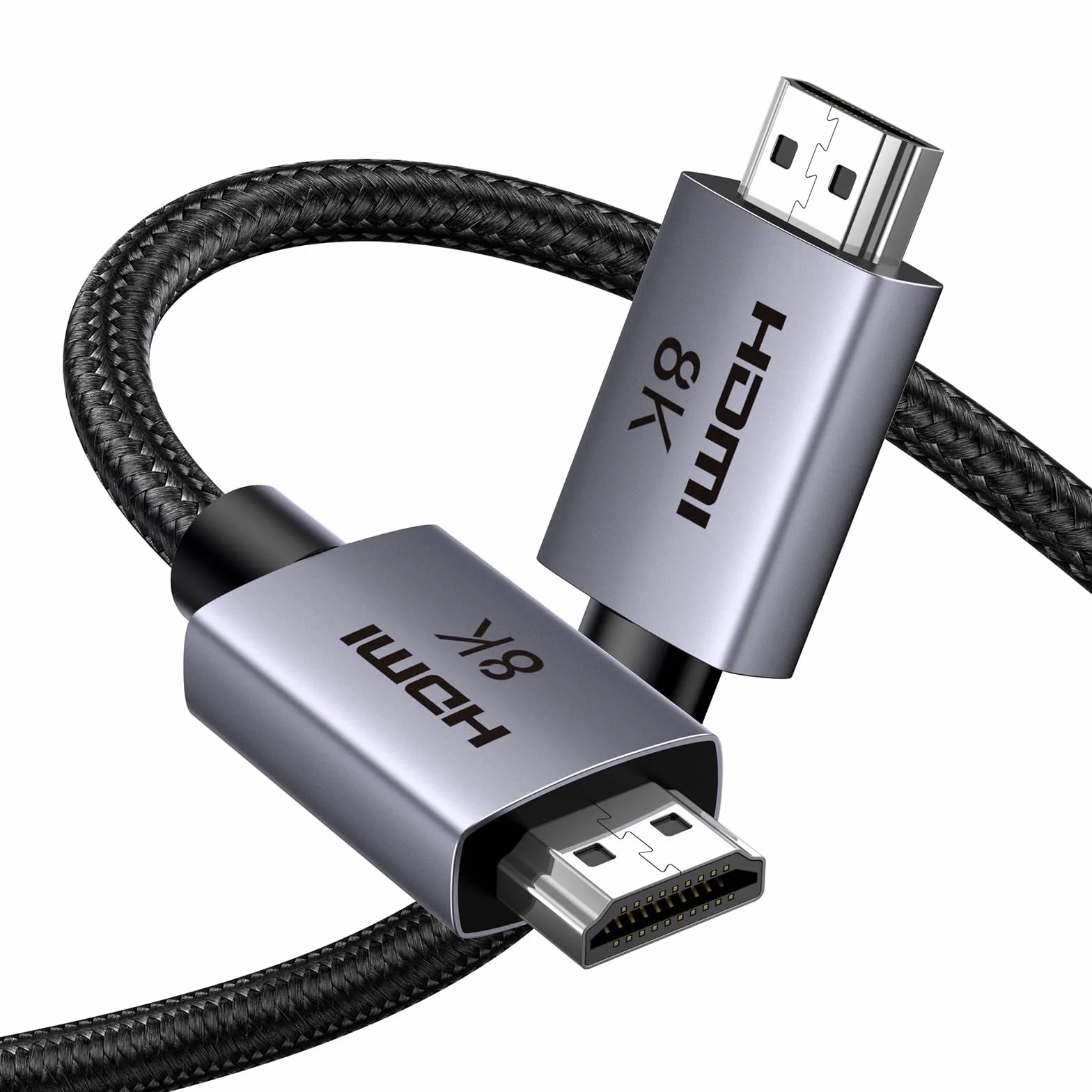 UGREEN Kabel HDMI 2.1 8K 60Hz 4K 240Hz 165Hz 144Hz 120Hz 48Gbit/s High Speed, Kabel HDMI 2.1 Ultra HD eARC HDR 10+ HDCP Dolby Vision VRR Kompatybilny z TV/PS5/PS4/ Xbox Series X/Monitor/Laptop (0.5M)