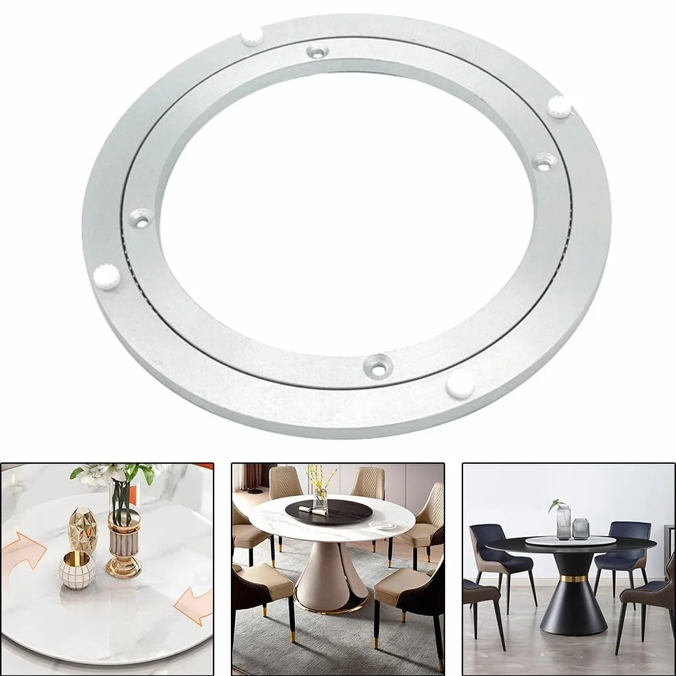 Przyjazna dla majsterkowiczów podstawa Lazy Susan, obrotowy stół obrotowy ze stopu aluminium do kreatywnego użytku (25 cm)