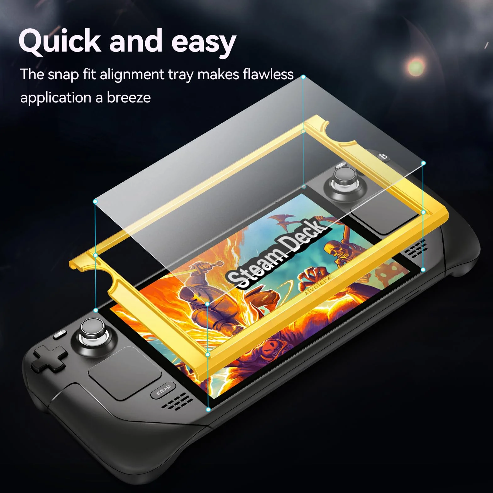 ivoler 2 sztuki matowej antyrefleksyjnej folii ochronnej do Steam Deck LCD/Steam Deck OLED, antyrefleksyjne szkło pancerne z funkcją pozycjonowania [ochrona przed oślepieniem] [niskie odbicie