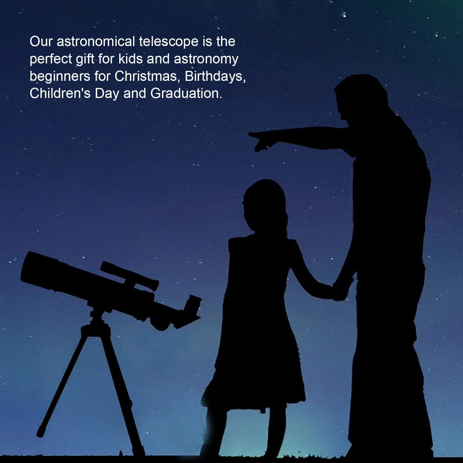 Dziecięcy Teleskop Astronomiczny, 50mm Apertura 360mm Teleskop Astronomiczny z Refraktorem i Statywem Przenośny Teleskop Monokularowy dla Początkujących Astronomów/Dorosłych/Dzieci