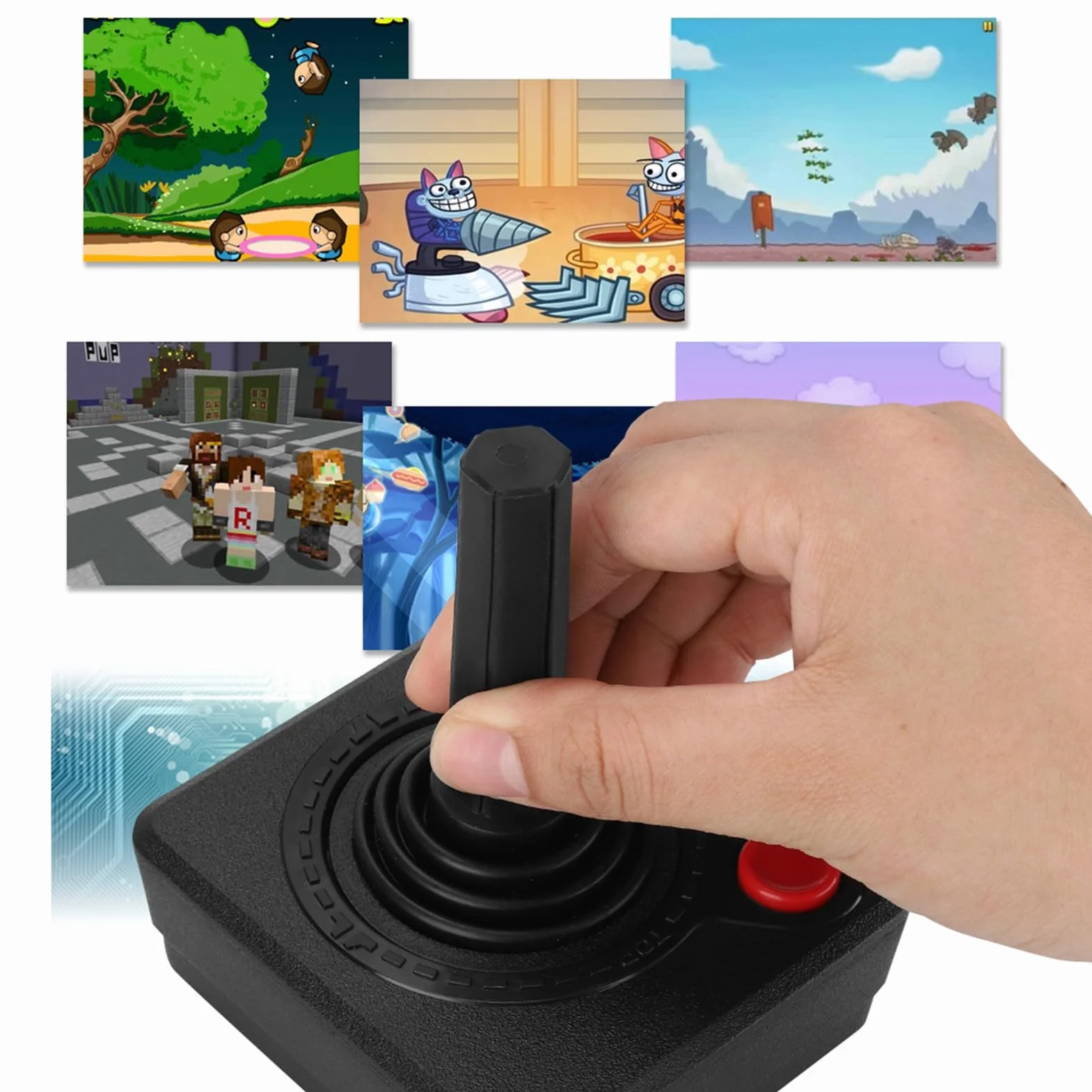 CHICIRIS 3D Analog Joystick Kontroler 2600, Ergonomiczny Projekt dla Wygodnych Gier, Kompatybilny z konsolą 7800, Długie życie, Gracze Retro