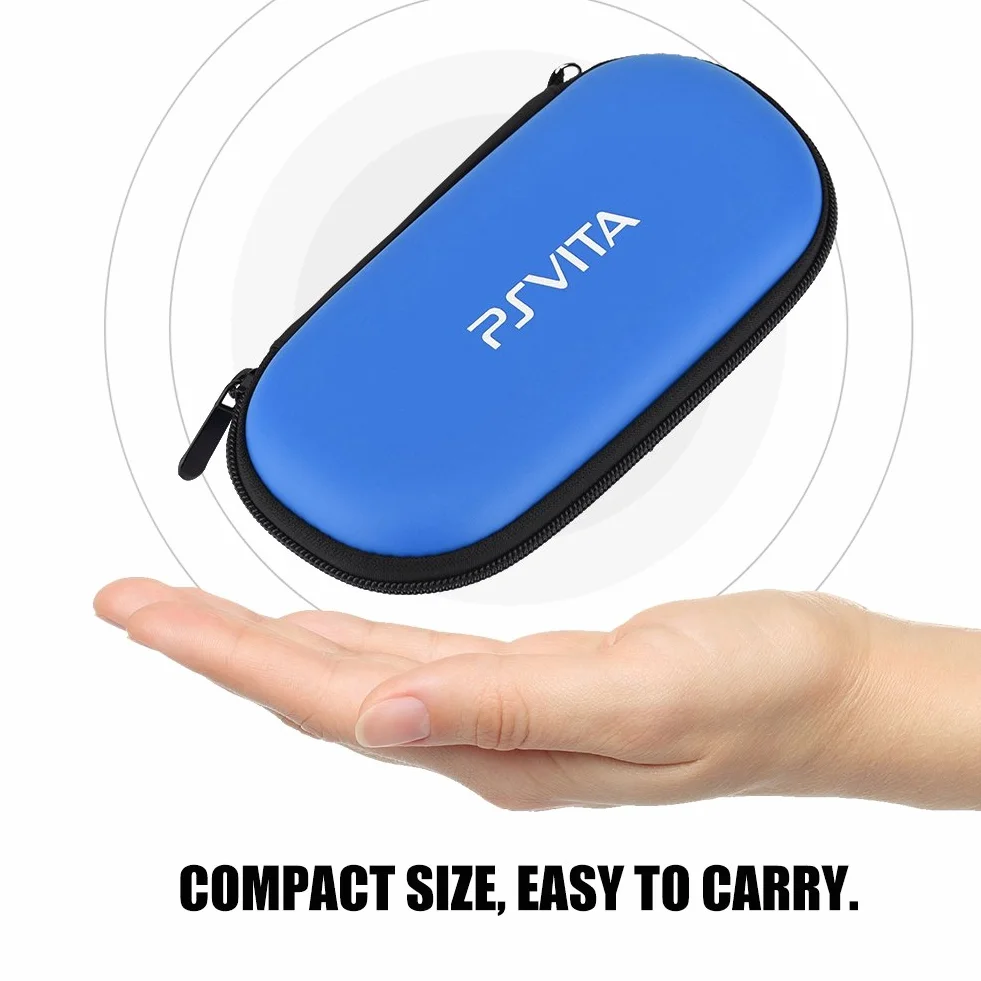 Fosa Wodoodporny pokrowiec ochronny Carry Pouch, torba podróżna, walizka do przechowywania Sony PS Vita, akcesoria słuchawkowe (niebieski)