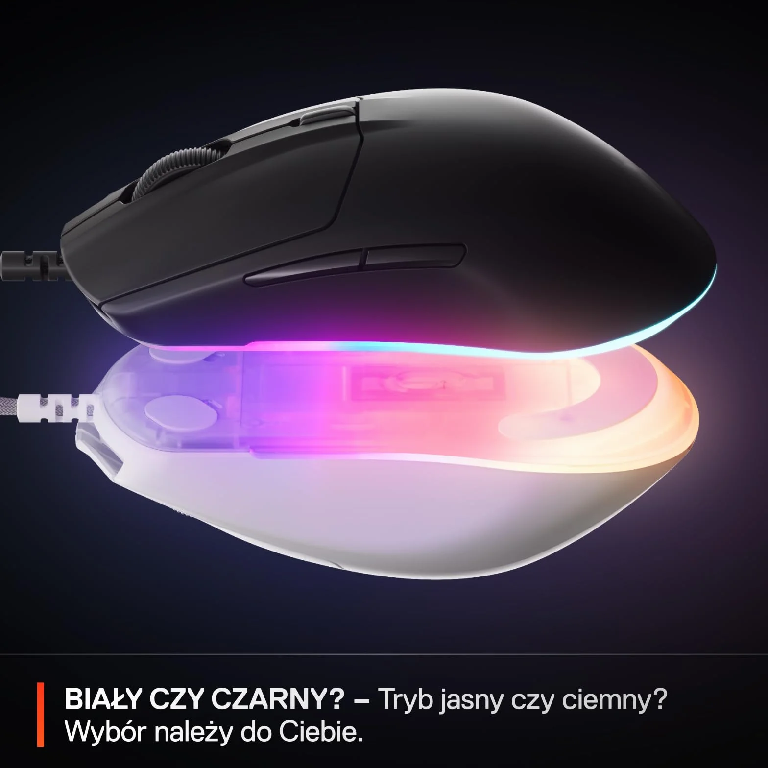 SteelSeries mysz do gier Rival 3 Gen 2 – Sensor optyczny TrueMove Core 8500 DPI – Wytrzymałość do 60 milionów kliknięć – Niskie opóźnienie kliknięć –Niska waga 77 g – Ślizgacze 100% PTFE – RGB -Biała