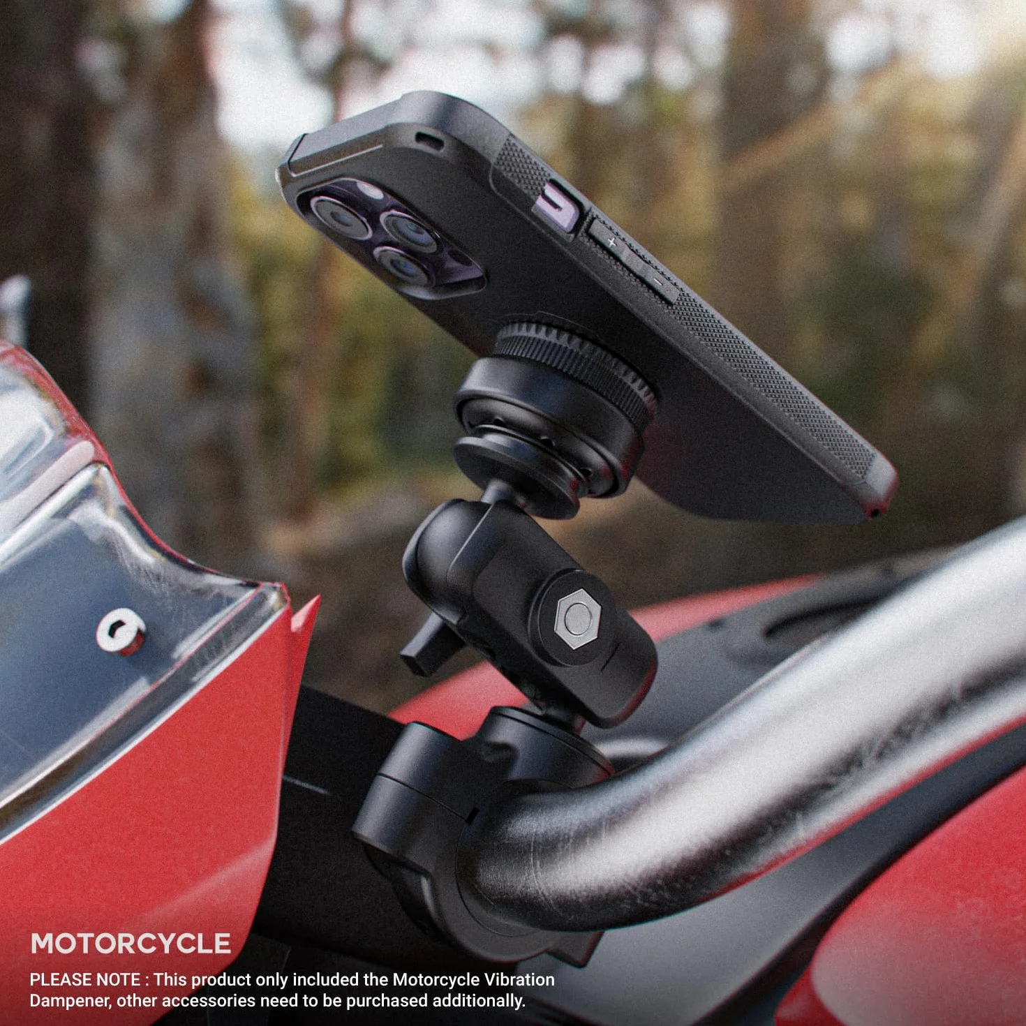 TUSITA Tłumik Drgań do Motocykla Kompatybilny z QUAD LOCK Uchwyt