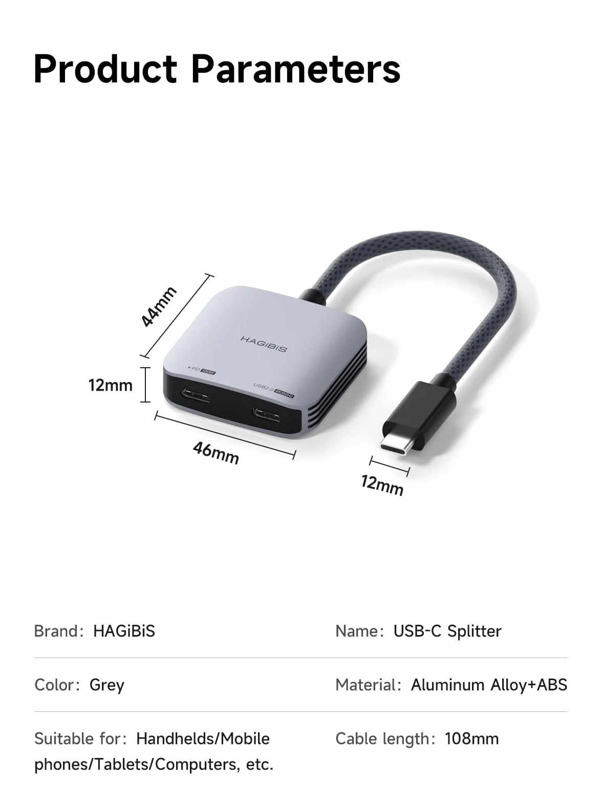 Hagibis Adapter do okularów AR USB-C 8K@60Hz 4K@144Hz 100W PD Power & Play dla XREAL Viture Rokid Steam Deck ROG Ally Switch iPhone 16 15 Pro Max
