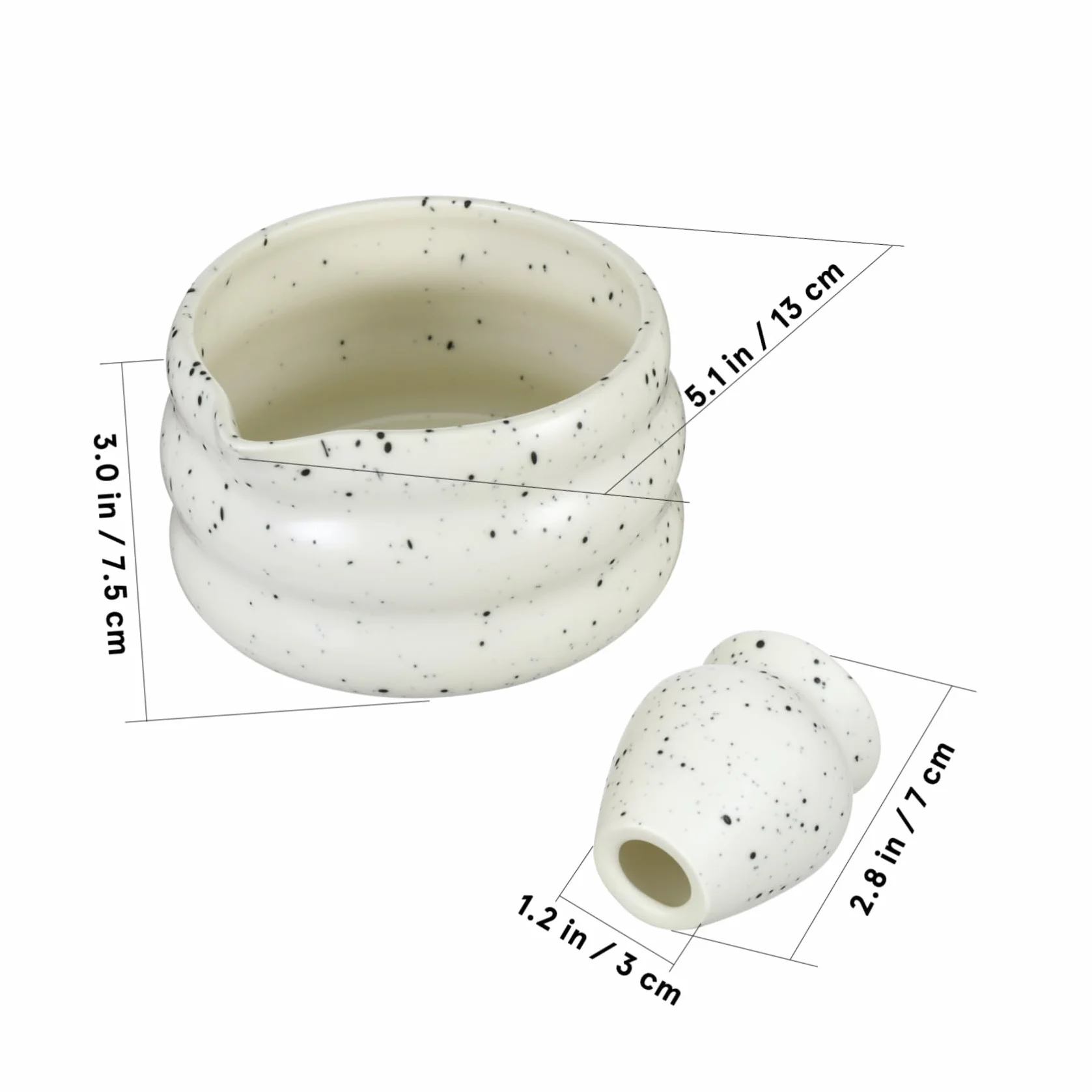 Amosfun 1 zestaw japoński zestaw do herbaty matcha ceramiczny uchwyt na trzepaczkę do tradycyjnego przygotowania matchy dziadka urodziny podnieś swój rytuał herbaty z elegancją