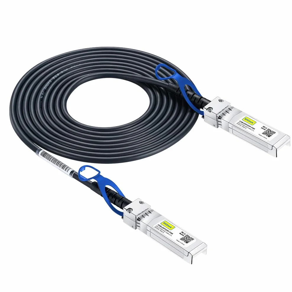 10Gtek 25G SFP28 DAC kabel 0,5 m (1,65 ft), 25 GBASE-CR pasywny bezpośredni podłączany kabel miedziany Twinax do Cisco SFP-H25GB-CU0.5M, Ubiquiti UC-DAC-SFP28, MikroTik XS+DA0001, Supermicro SFP28