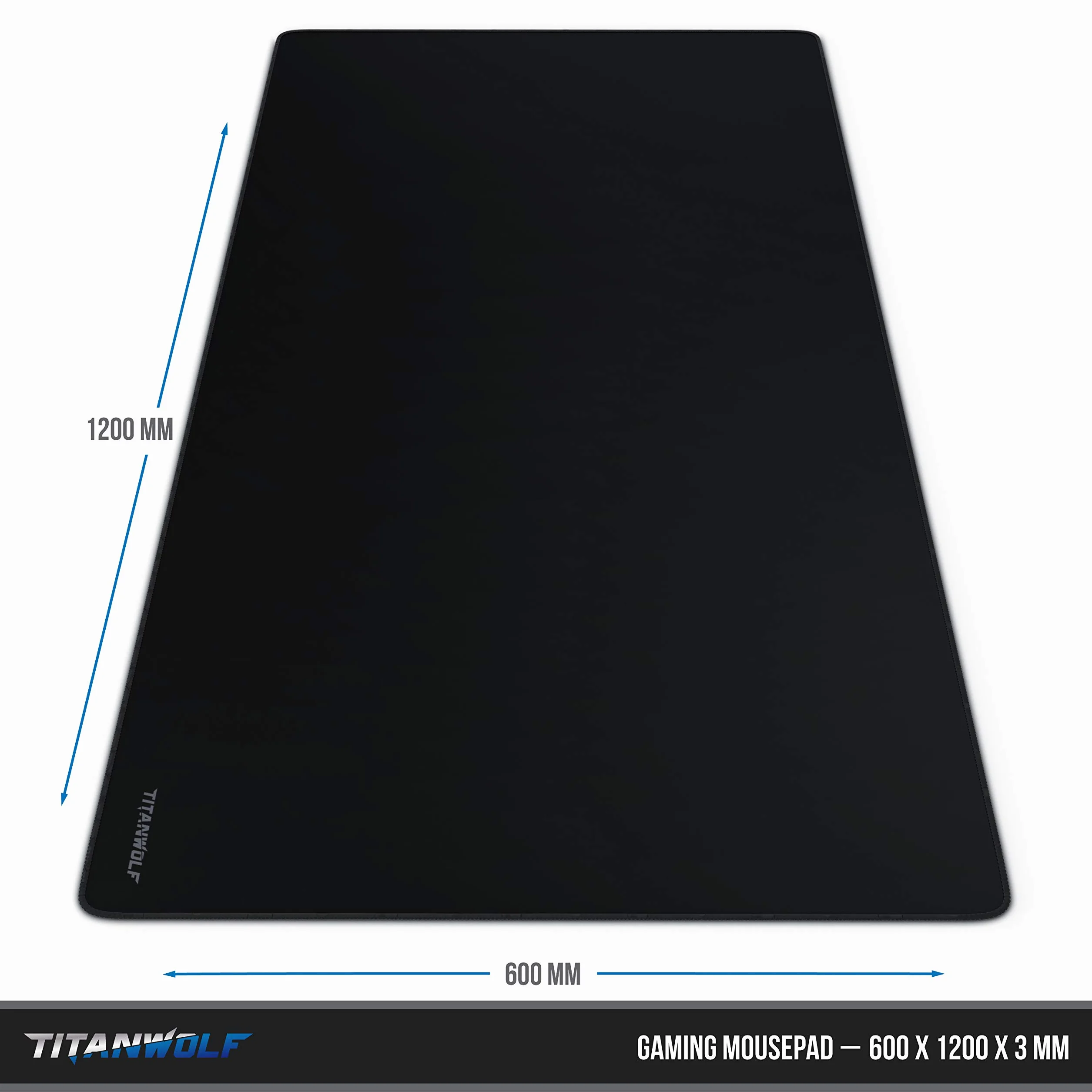 Csl-Computer Titanwolf, B07VSDTND1 Podkładka Pod Mysz Dla Graczy, XXXL, Czarny
