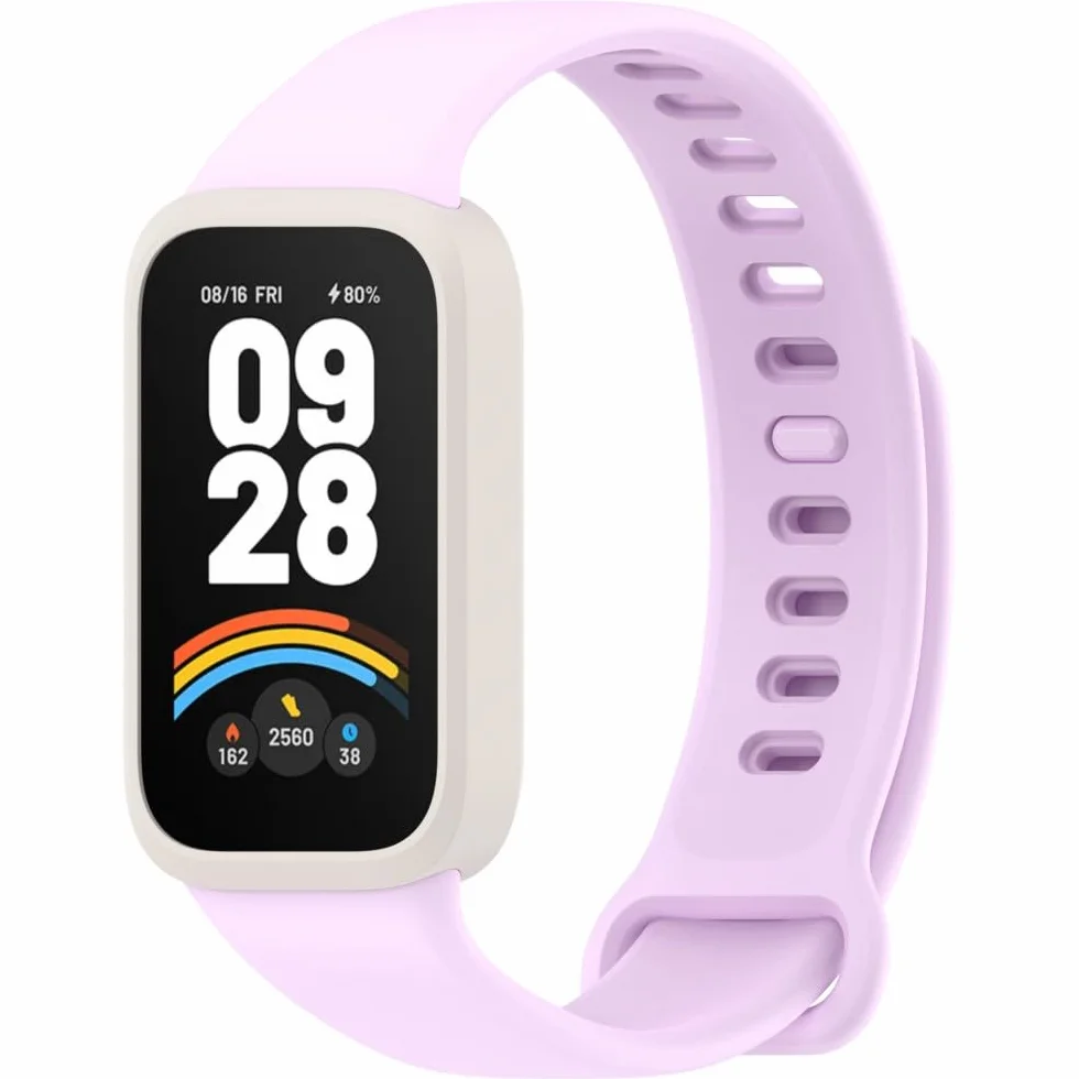 Bransoletka kompatybilna z Redmi Smart Band 3 / Xiaomi Smart Band 9 Active, miękki silikon, sportowy pasek do zegarka Xiaomi Smart Band9 Active dla kobiet i mężczyzn
