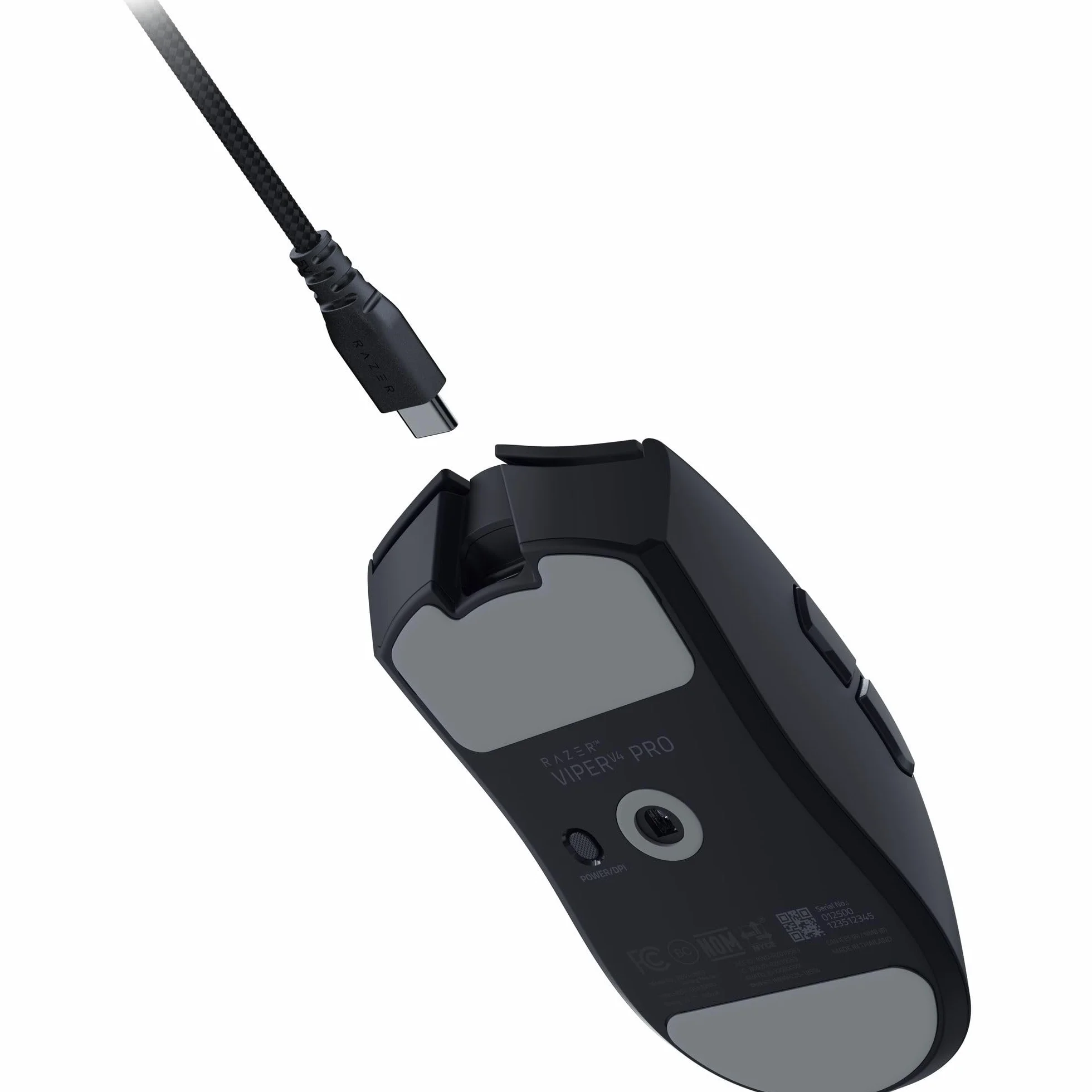 Razer Viper V4 Pro - bezprzewodowa, symetryczna, gamingowa mysz e-sportowa - ultralekka 49 g - HyperSpeed Gen-2 z częstotliwością 8 KHz - Focus Pro 50K DPI - optyczne przewijania - PC/Mac | Czarny