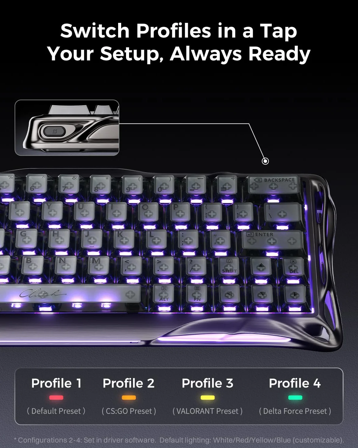 GravaStar Mercury V60 Pro klawiatura do gier HE