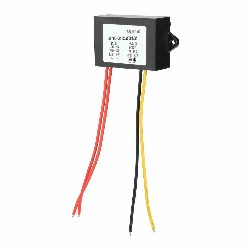 AC-DC Converter, AC 24 V do DC 12 V 3 A, prostownik obniżający, konwerter do samochodu, silnika audio, moduł Step Down z wyświetlaczem LED