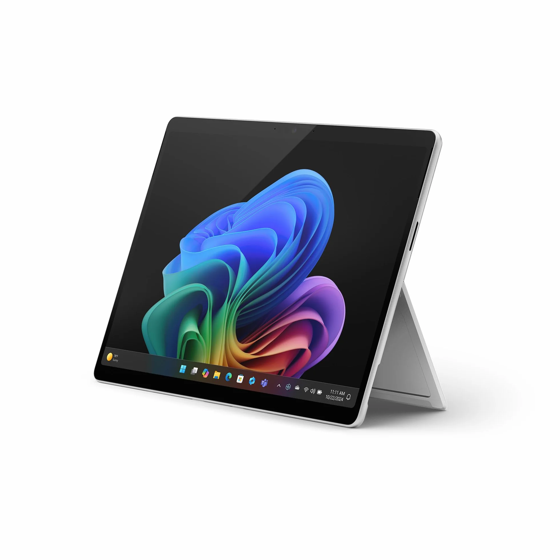 Microsoft Surface Pro (bez zasilacza) | Copilot+ PC | 13-calowy ekran dotykowy OLED | Snapdragon® X Elite (12 rdzeni) | 16 GB RAM | 512 GB SSD | najnowszy model, 11. edycja | platyna