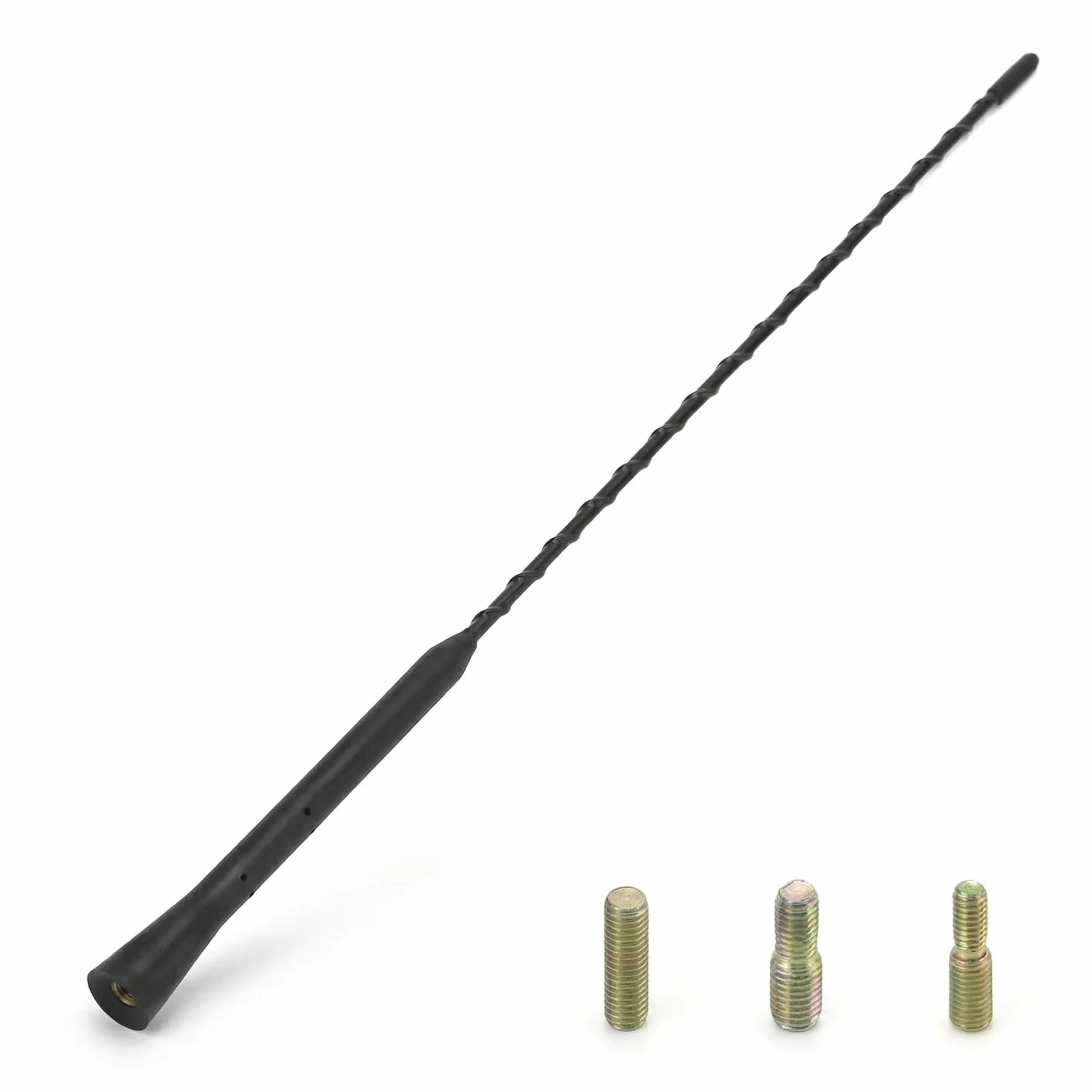 QWORK® Antena samochodowa, antena dachowa do radia samochodowego, silna funkcja odbioru FM/DAB, w tym śruby M4 M5 M6, 40 cm