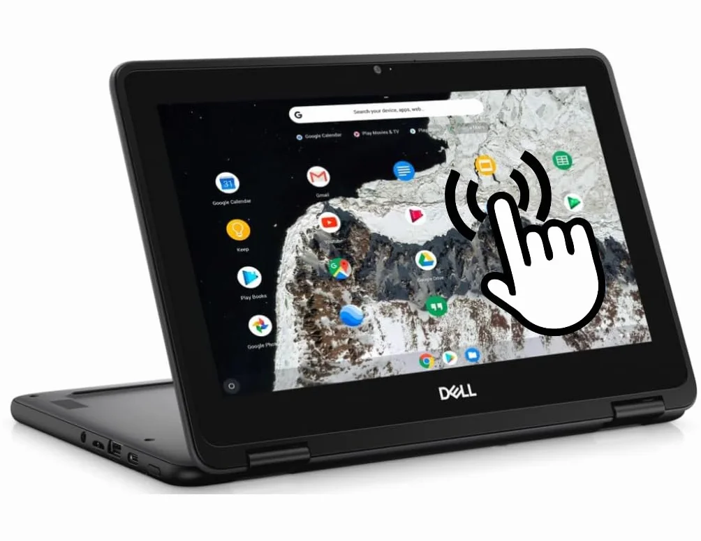 Dell Chromebook 11 3100 laptop 2 w 1, notebook z ekranem dotykowym 11,6 cala, Intel Celeron N4020, 4 GB RAM, 32 GB SSD, japońska klawiatura, system operacyjny Chrome OS (odnowiony)
